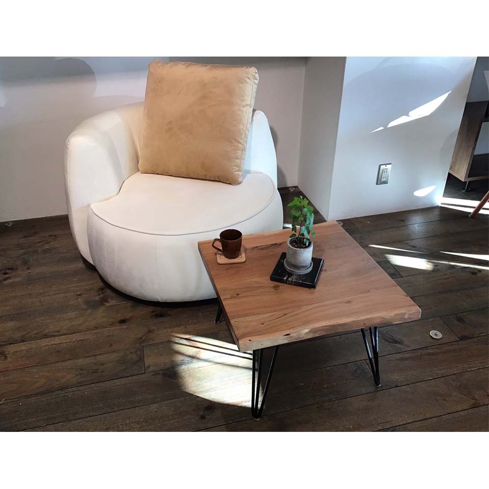 ソファCIRCLE 1人掛け【送料・開梱設置無料】ホワイト/ライトブラウン