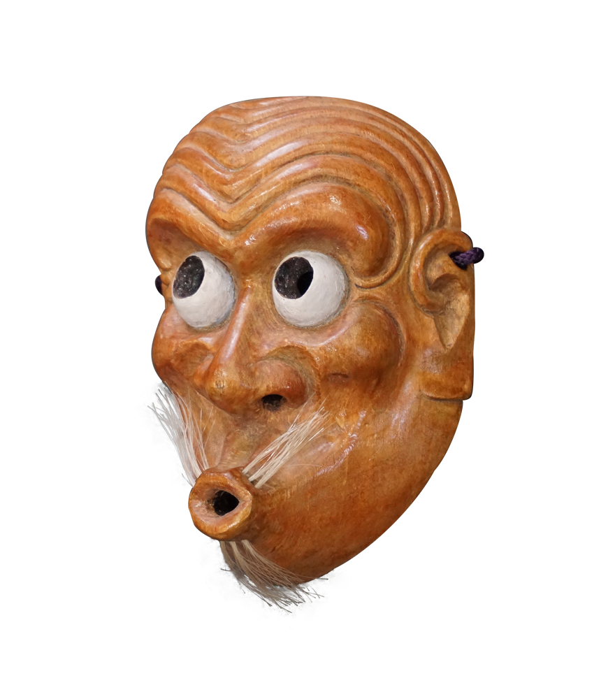狂言面 嘯吹（うそふき）・Usofuki | 能面師 樋口玄正能面ギャラリー