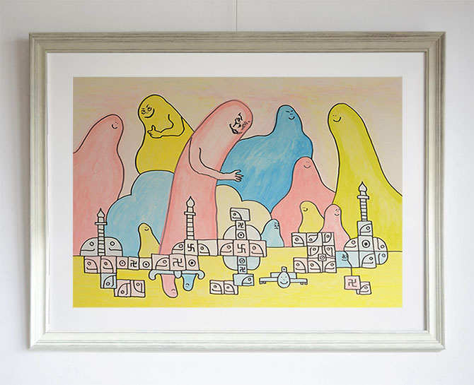 マーク・ゴンザレスのサイズ大きめの原画です！ ー NOISEKING ノイズキング