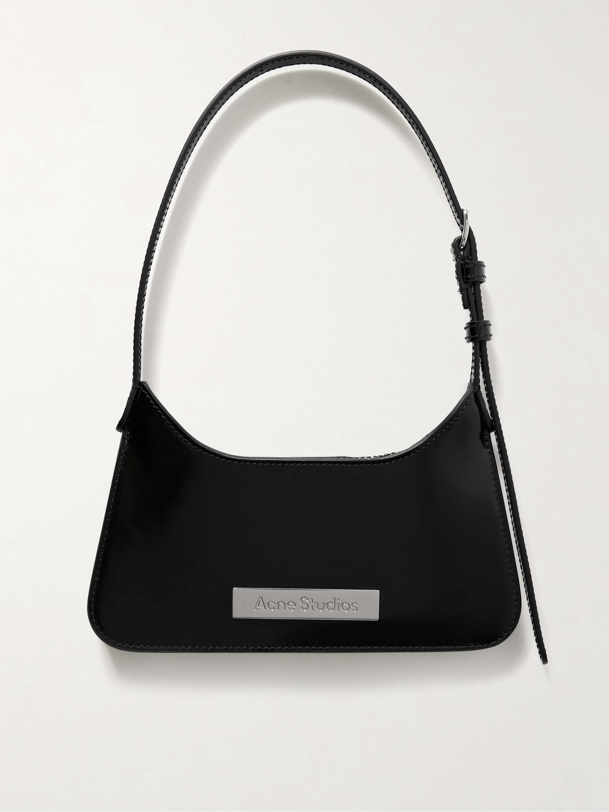 ACNE STUDIOS Platt mini embellished patent-leather shoulder bag