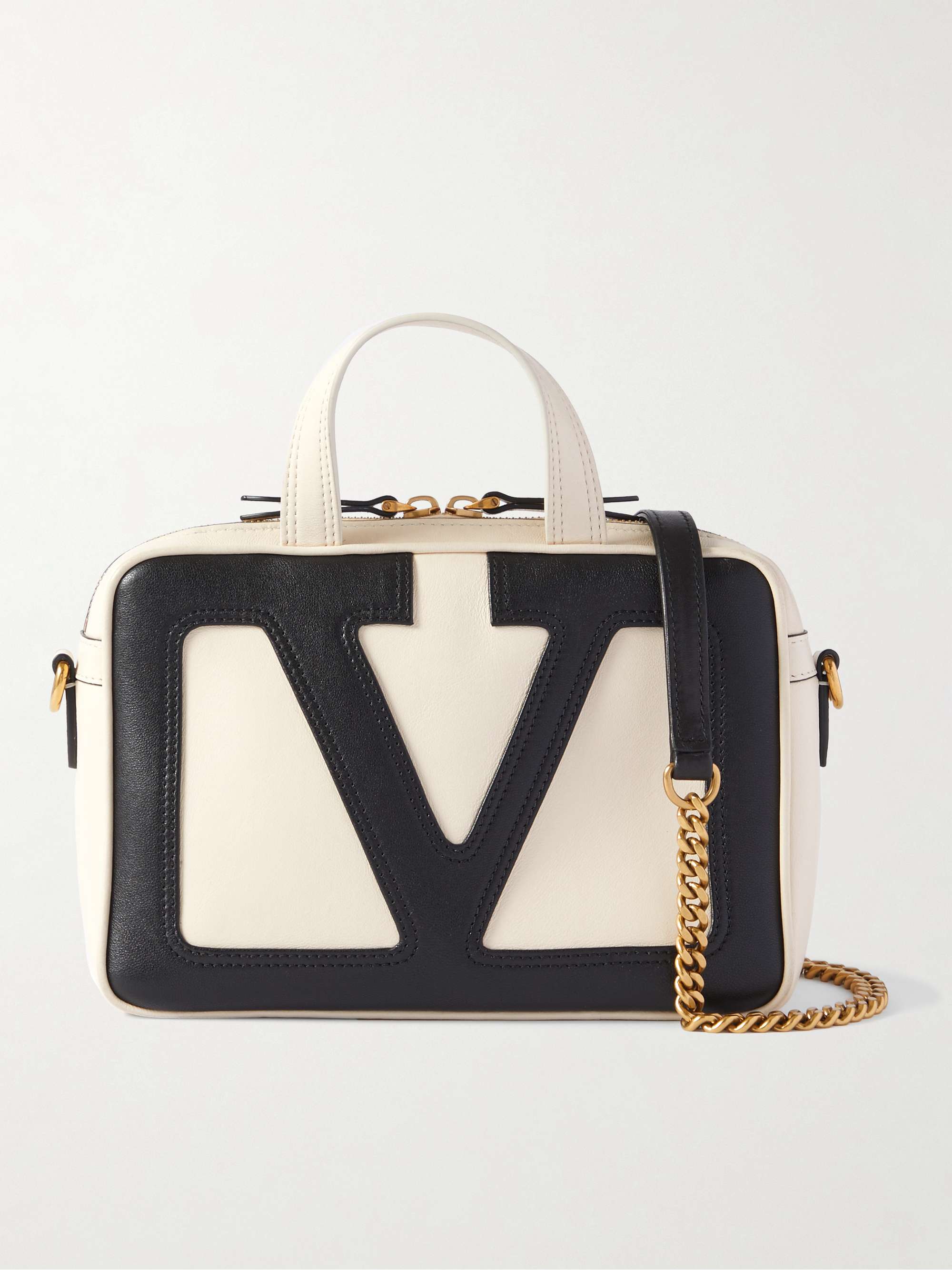 VALENTINO GARAVANI Viva Superstar small two-tone leather shoulder