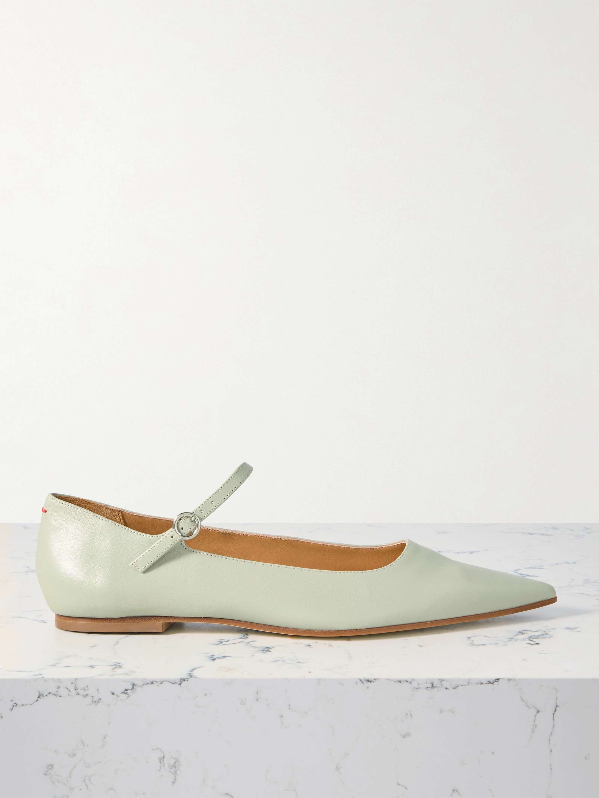 AEYDE Cleo leather Mary Jane ballet flats | NET-A-PORTER