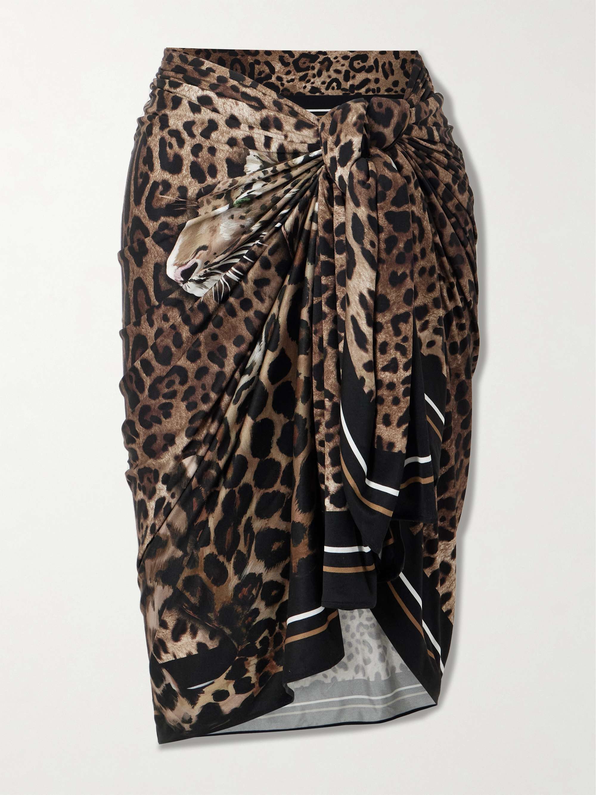 DOLCE&GABBANA Leopard-print silk pareo | NET-A-PORTER