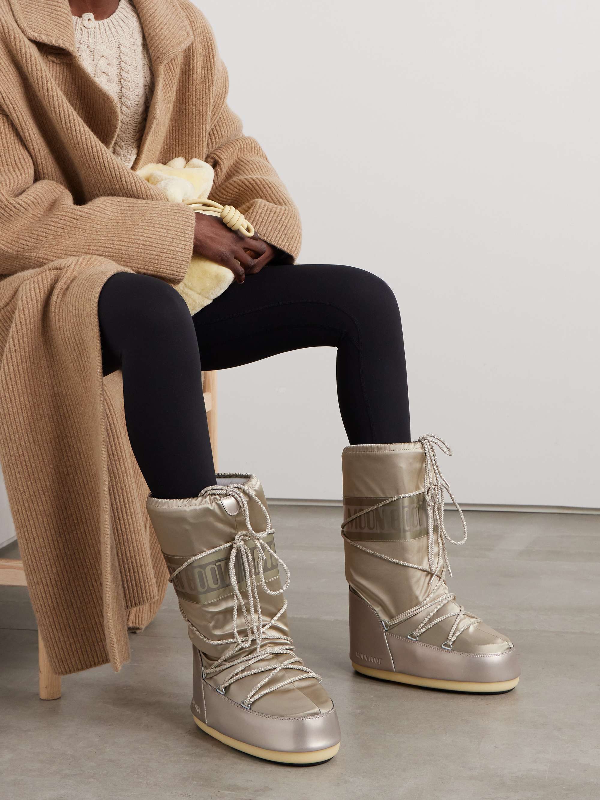 MOON BOOT Icon Glance shell and PVC snow boots | NET-A-PORTER