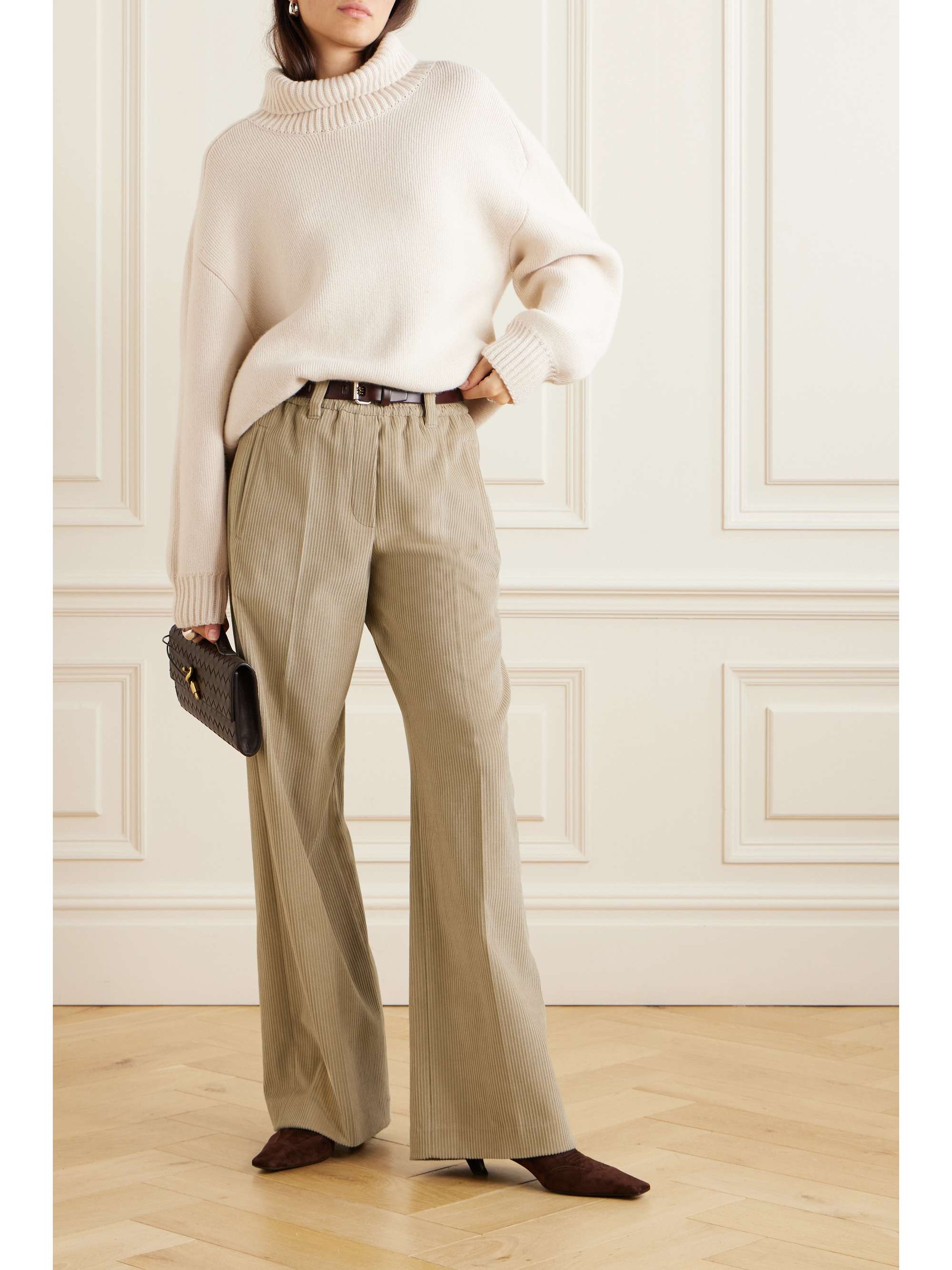 BRUNELLO CUCINELLI Cotton-blend corduroy wide-leg pants | NET-A-PORTER
