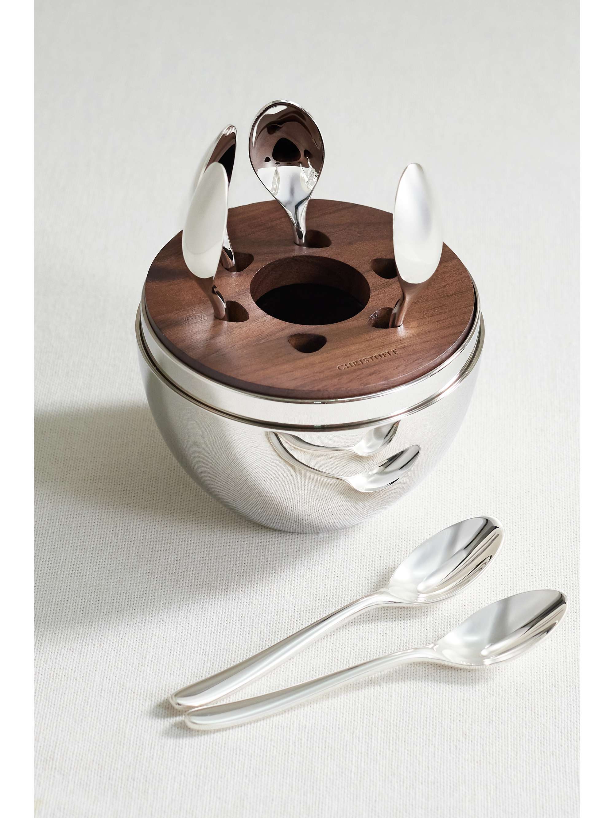 CHRISTOFLE Mood Coffee set of six silver-plated espresso spoons