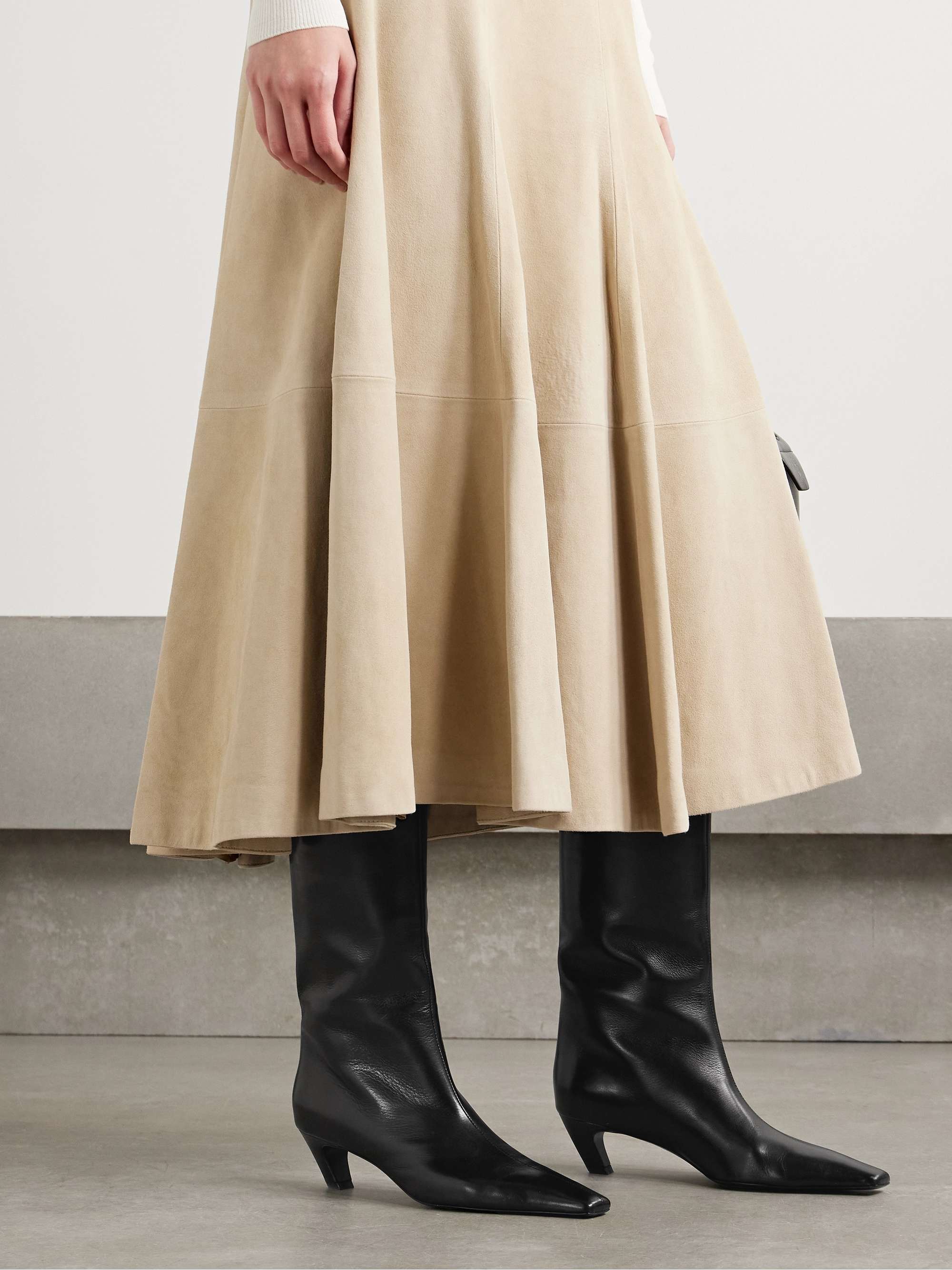 KHAITE Davis leather knee boots | NET-A-PORTER