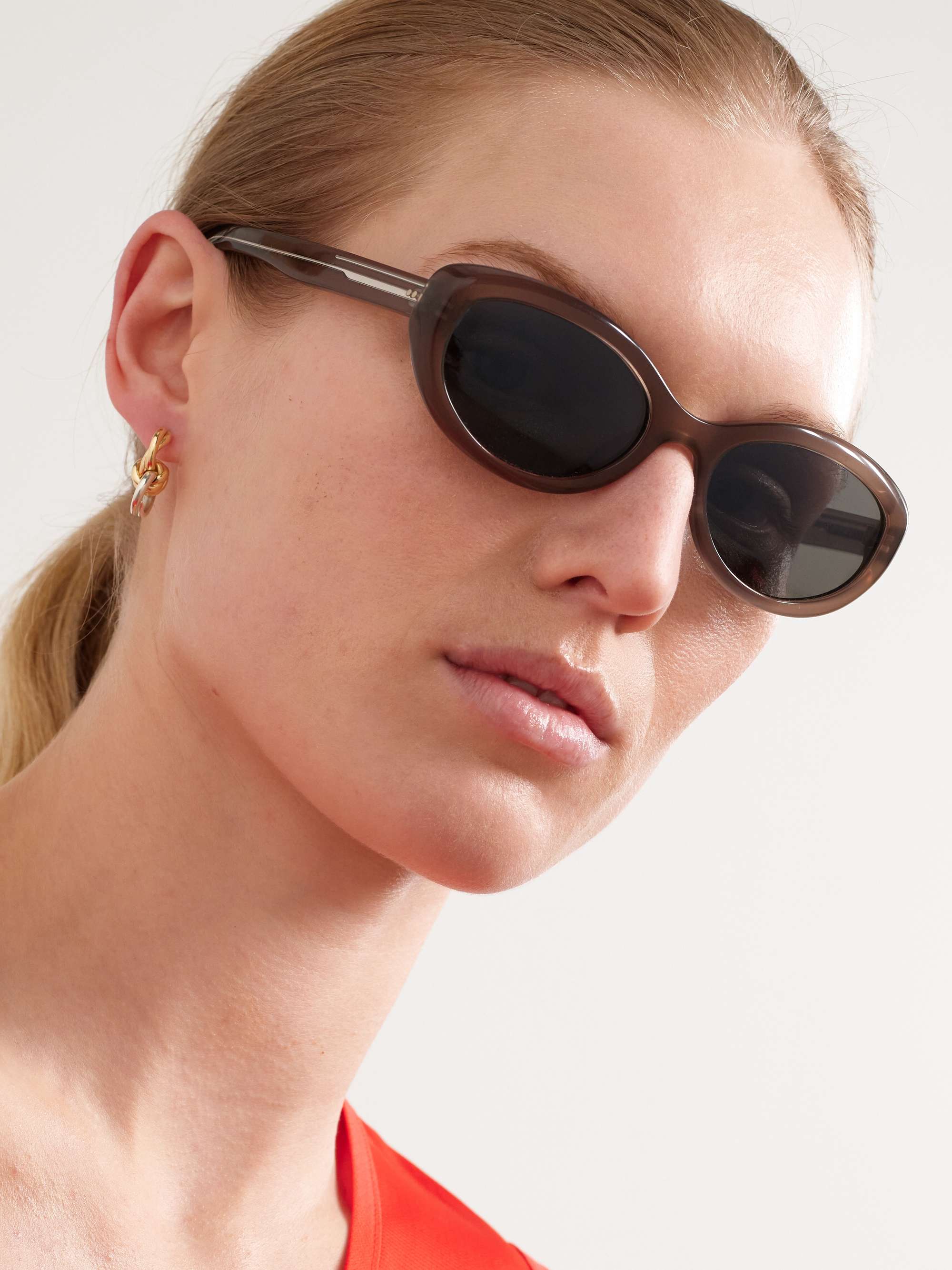 OLIVER PEOPLES + KHAITE 1969C oval-frame acetate sunglasses | NET