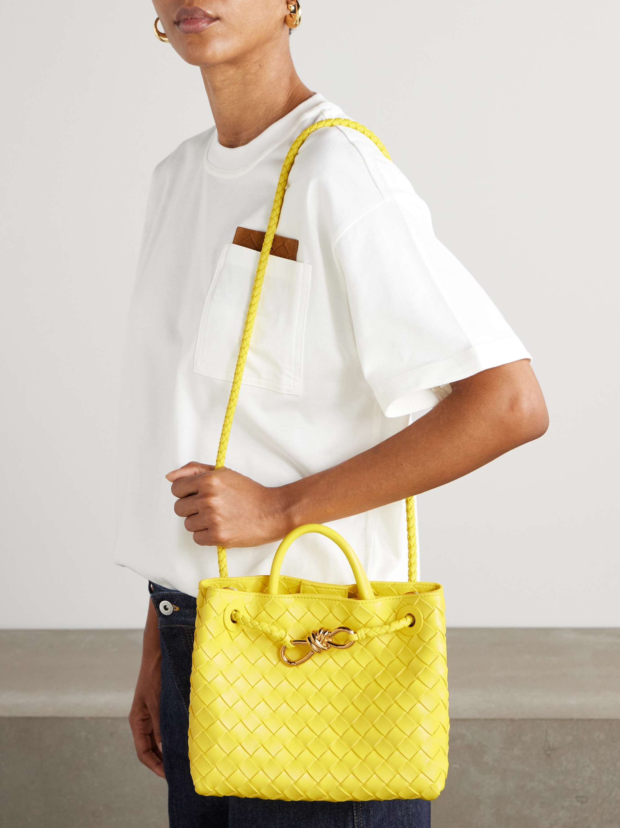 BOTTEGA VENETA Andiamo small intrecciato leather tote | NET-A-PORTER
