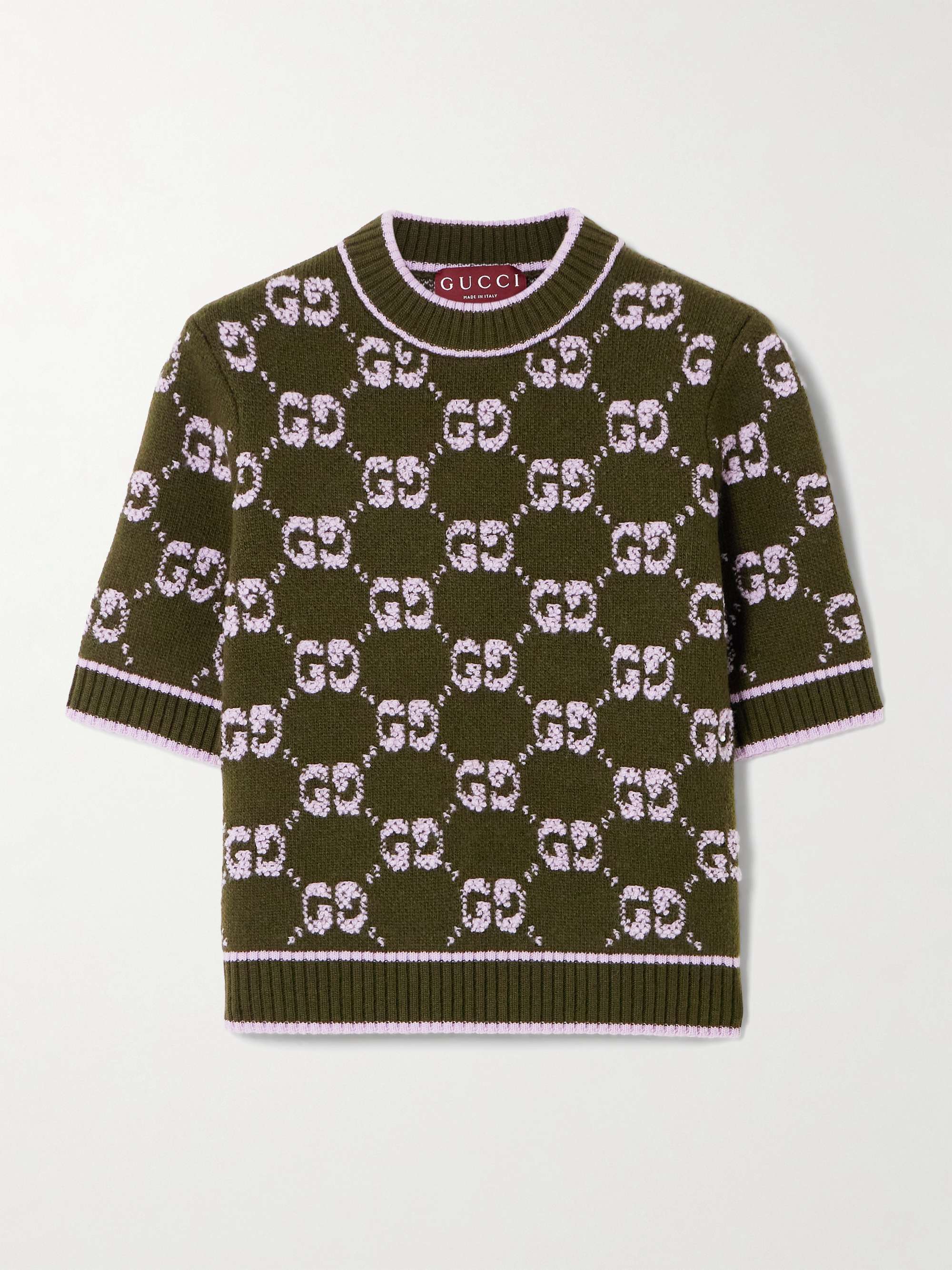 GUCCI Wool-jacquard sweater | NET-A-PORTER