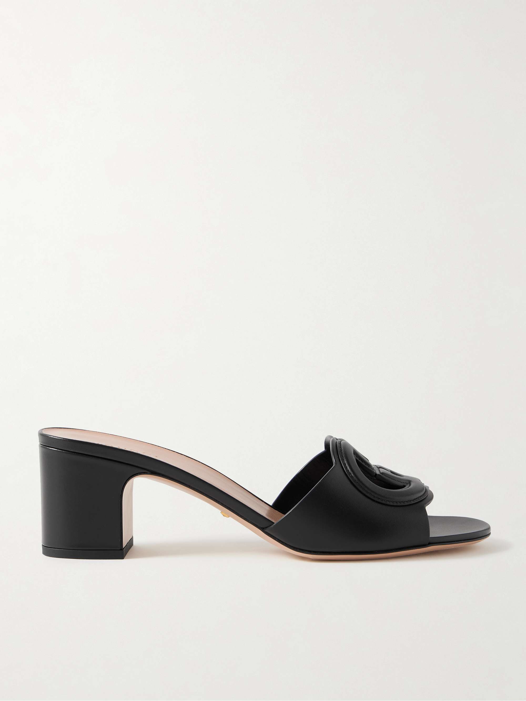 GUCCI Cutout leather mules | NET-A-PORTER