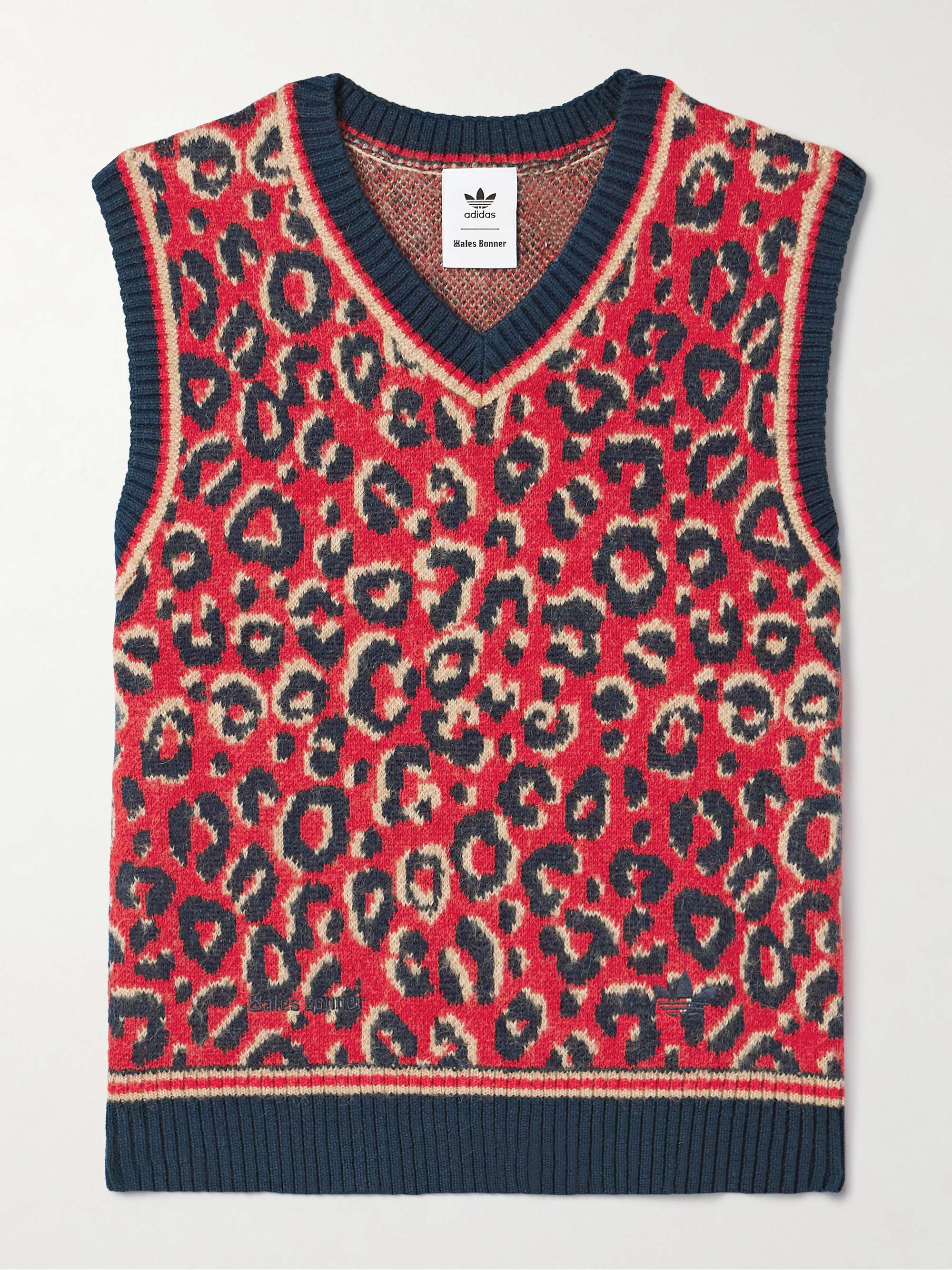 ADIDAS ORIGINALS + Wales Bonner jacquard-knit vest | NET-A-PORTER