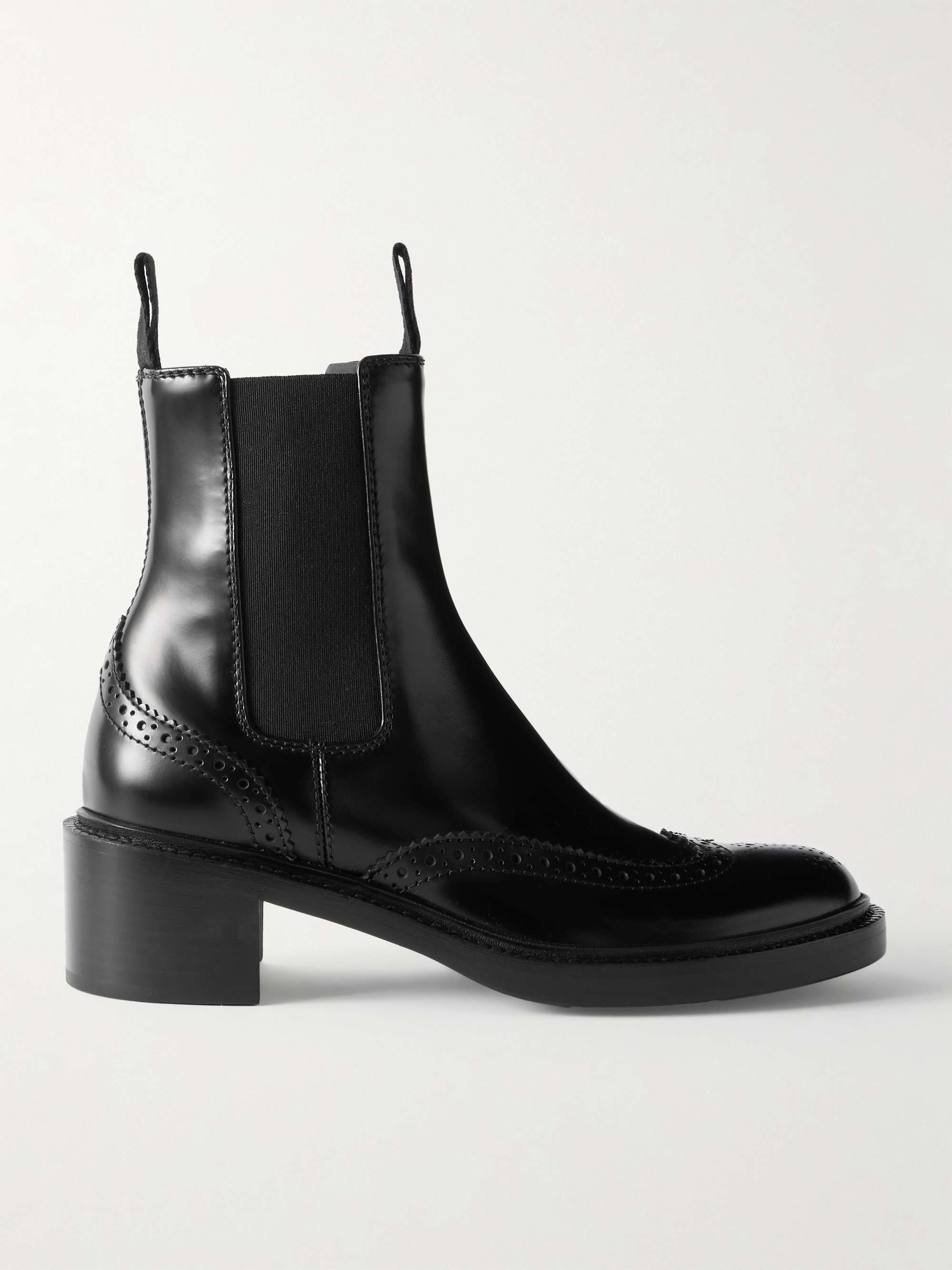 SAINT LAURENT Vincent perforated leather Chelsea boots | NET-A-PORTER
