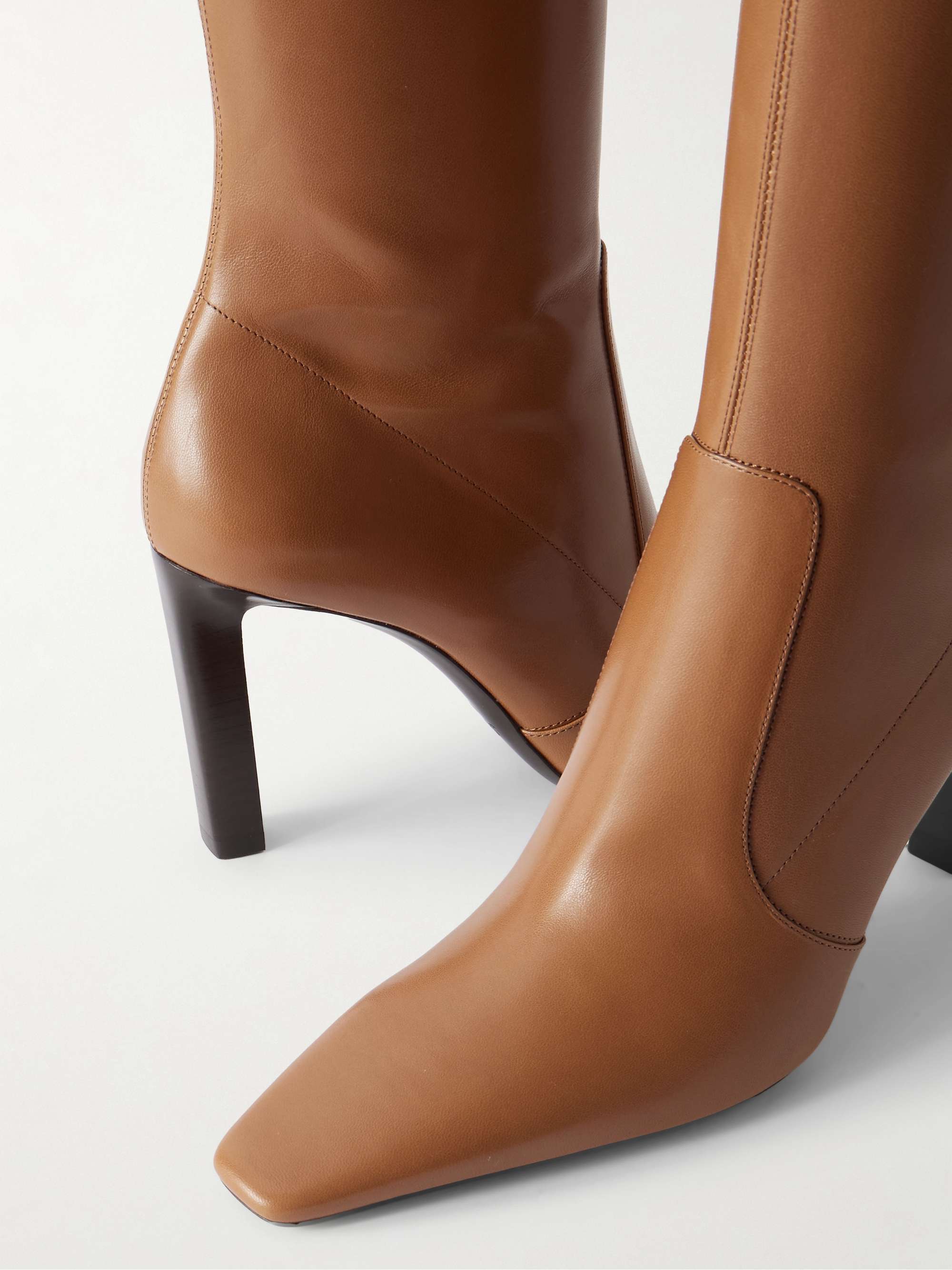 SAINT LAURENT Francoise leather knee boots | NET-A-PORTER