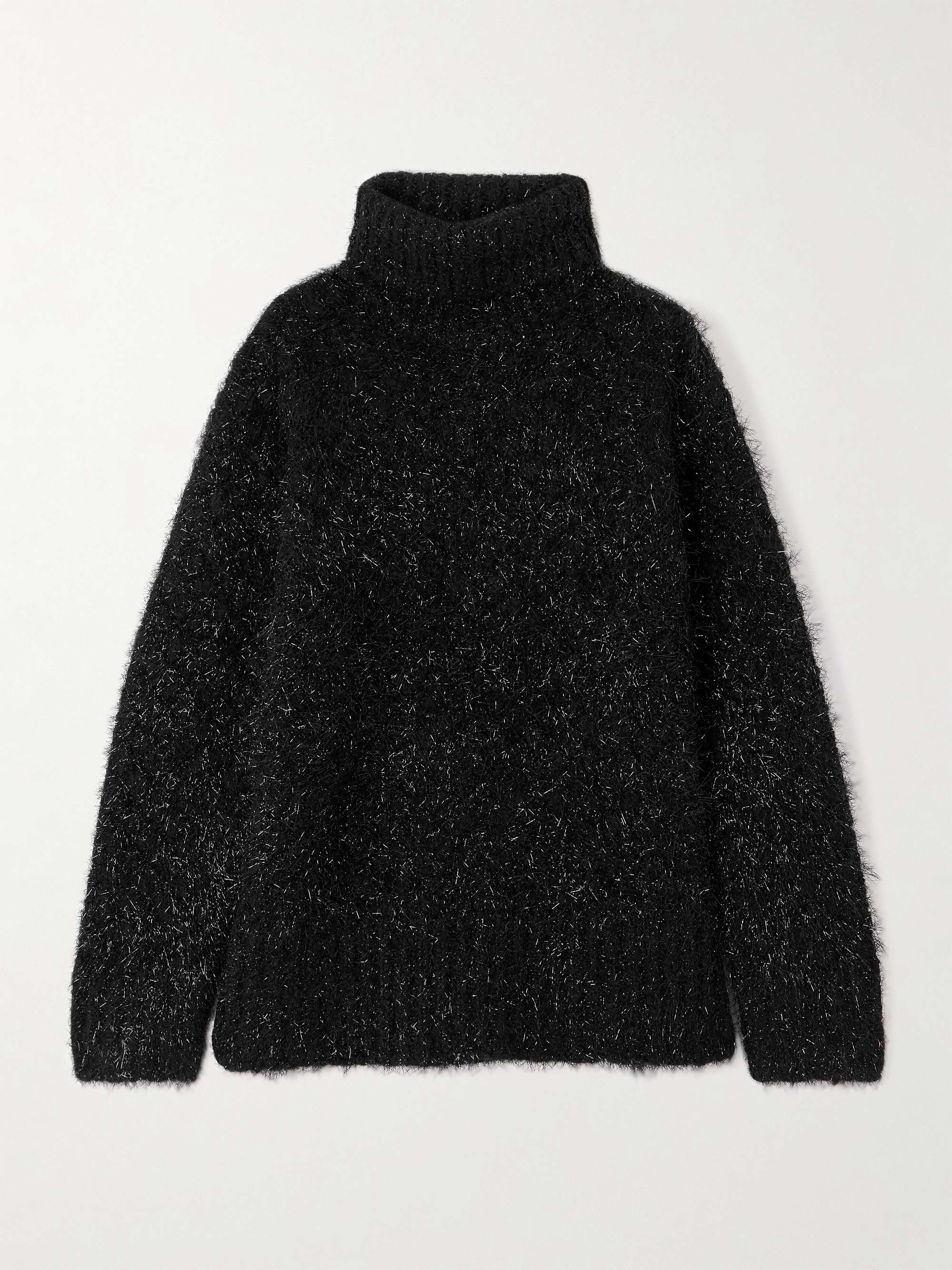 DRIES VAN NOTEN Metallic wool-blend turtleneck sweater | NET-A-PORTER