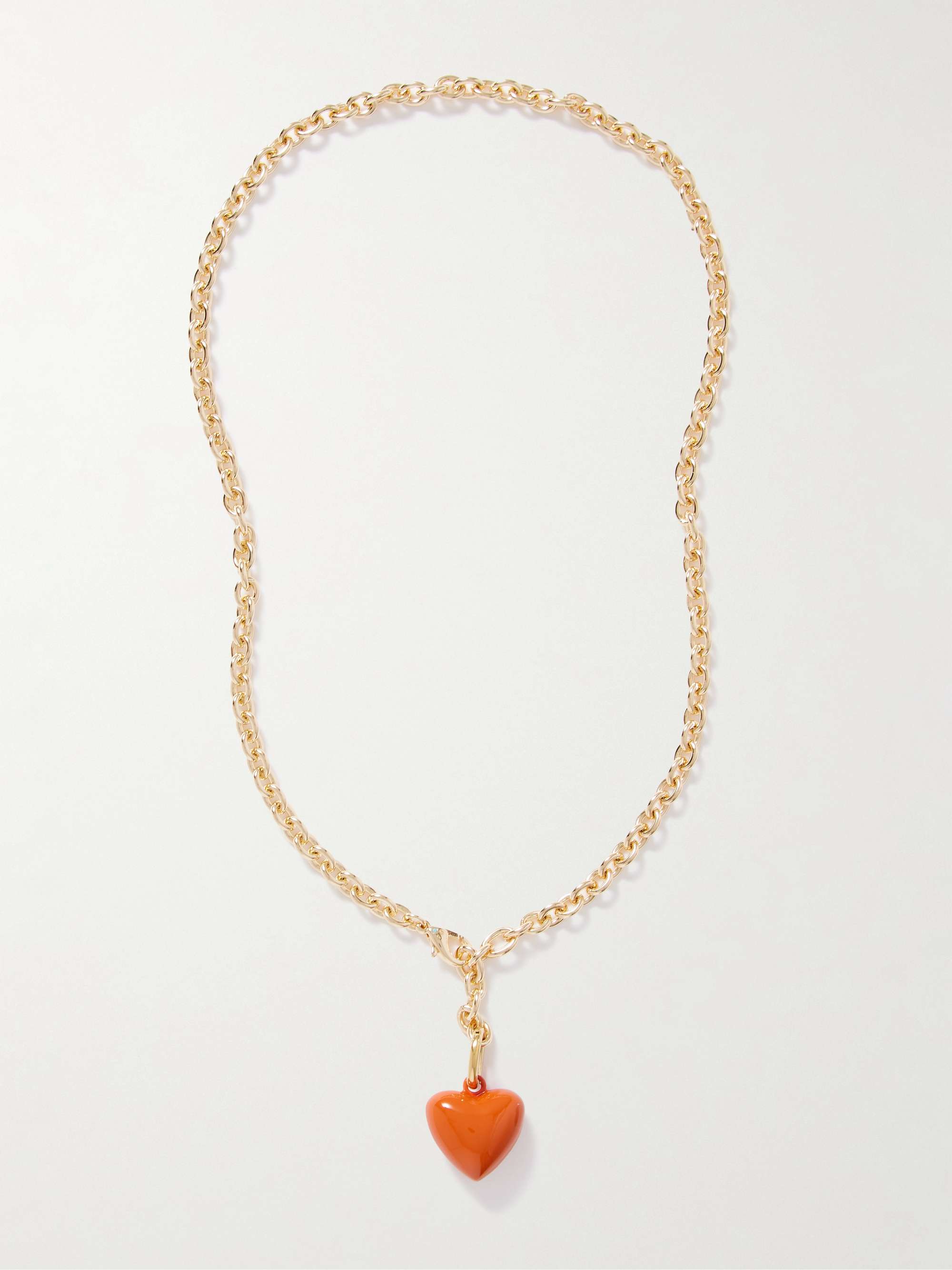 ROXANNE ASSOULIN The Mini Puffy Heart gold-tone necklace | NET-A