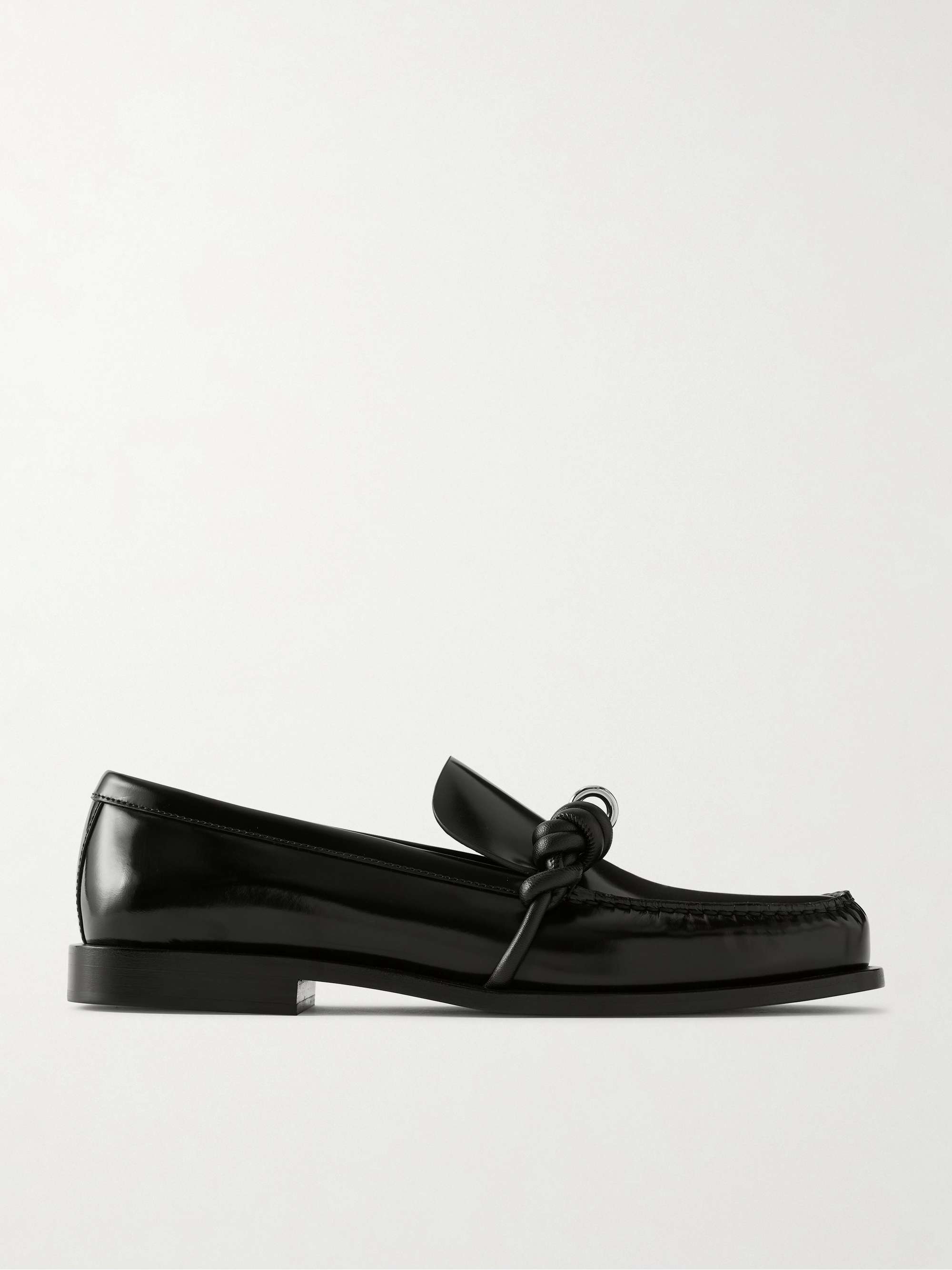 JIL SANDER Knot-detailed leather loafers | NET-A-PORTER