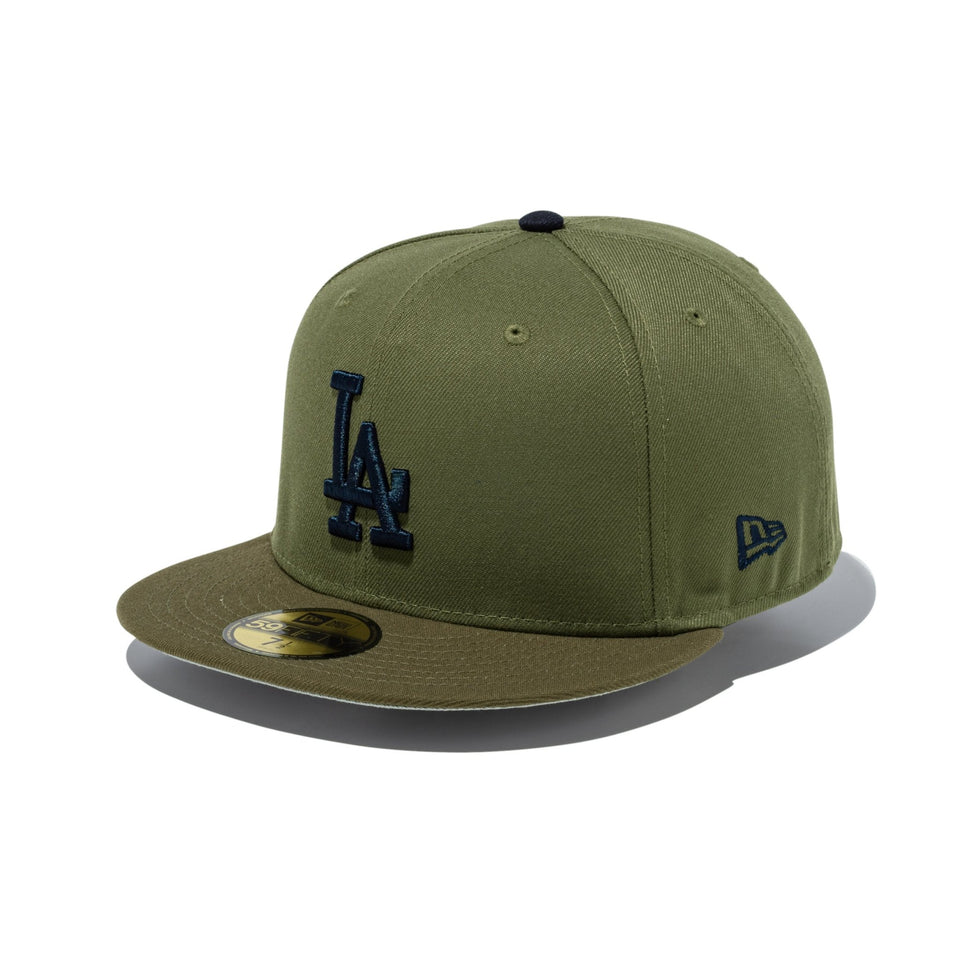 59FIFTY Deep Forest ロサンゼルス・ドジャース オリーブ モスバイザー