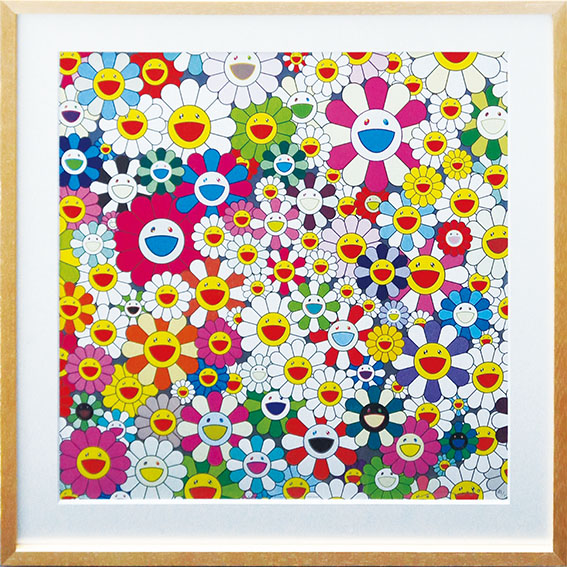 Takashi Murakami / 村上隆版画額「黄色い麦わら帽子の女の子