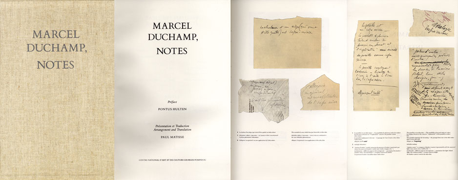 マルセル・デュシャン ノート Marcel Duchamp, Notes / Paul Mattisse