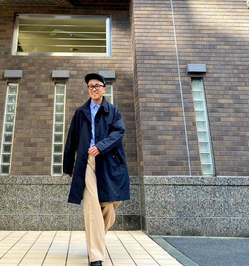 綿ナイロン高密度ポプリン M-51モッズステンカラーコート