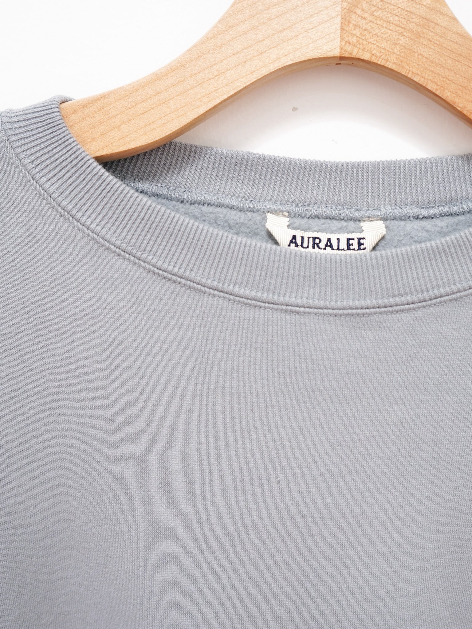 Namu Shop - Auralee Smooth Soft Sweat Pullover - Blue Gray