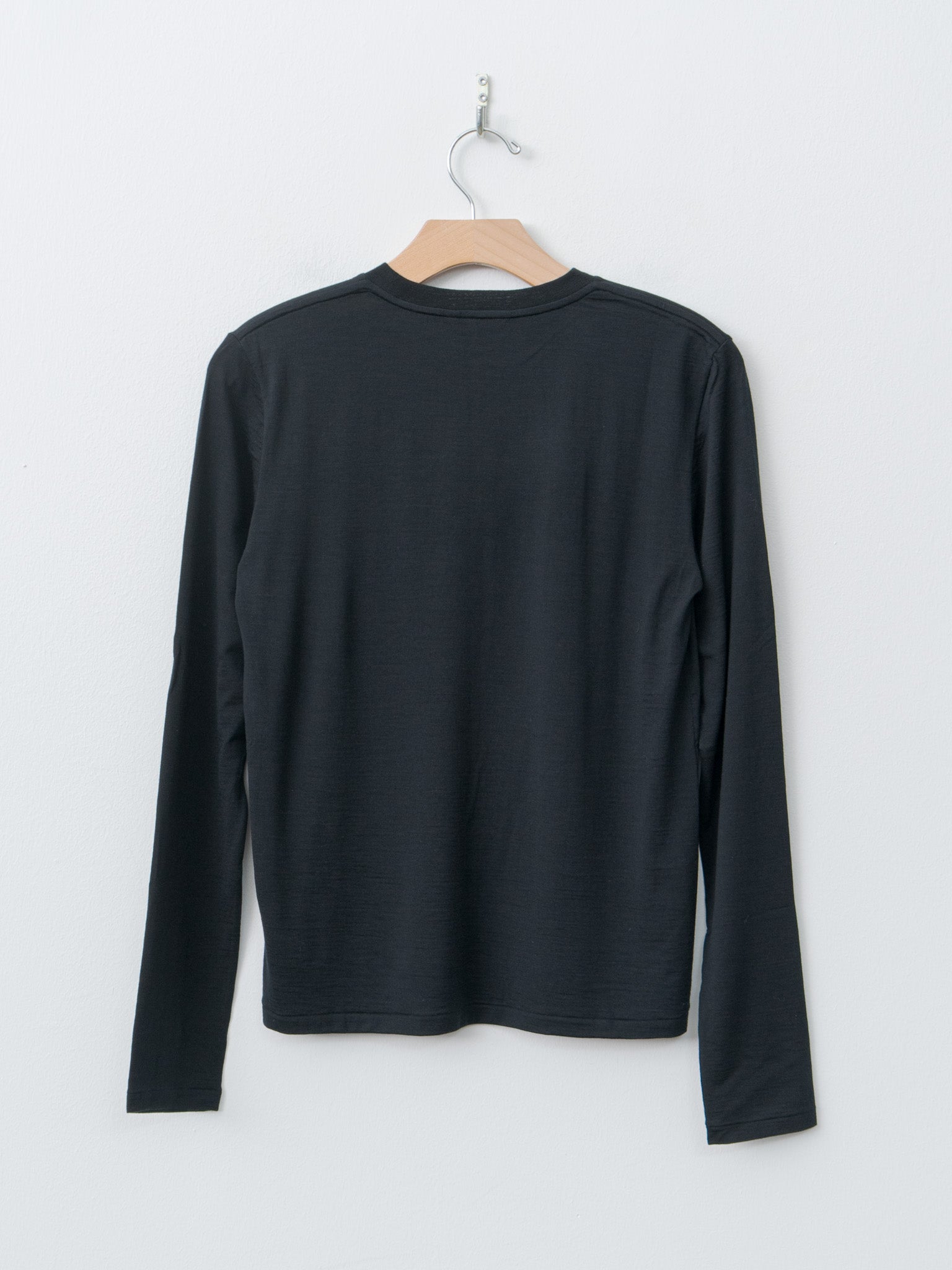 Namu Shop - Auralee Wool Soft Jersey L/S Tee - Black