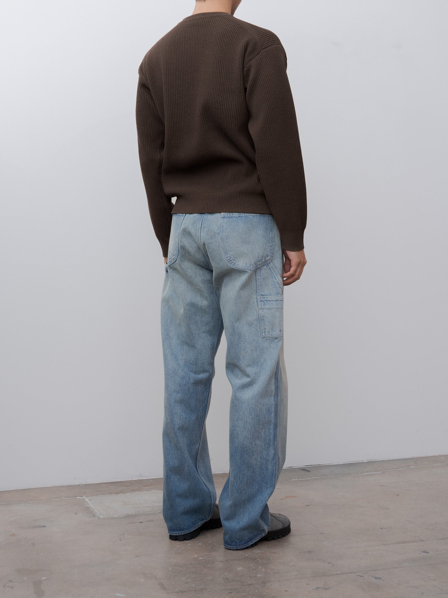 Namu Shop - Auralee Super Fine Wool Rib Knit P/O - Top Brown