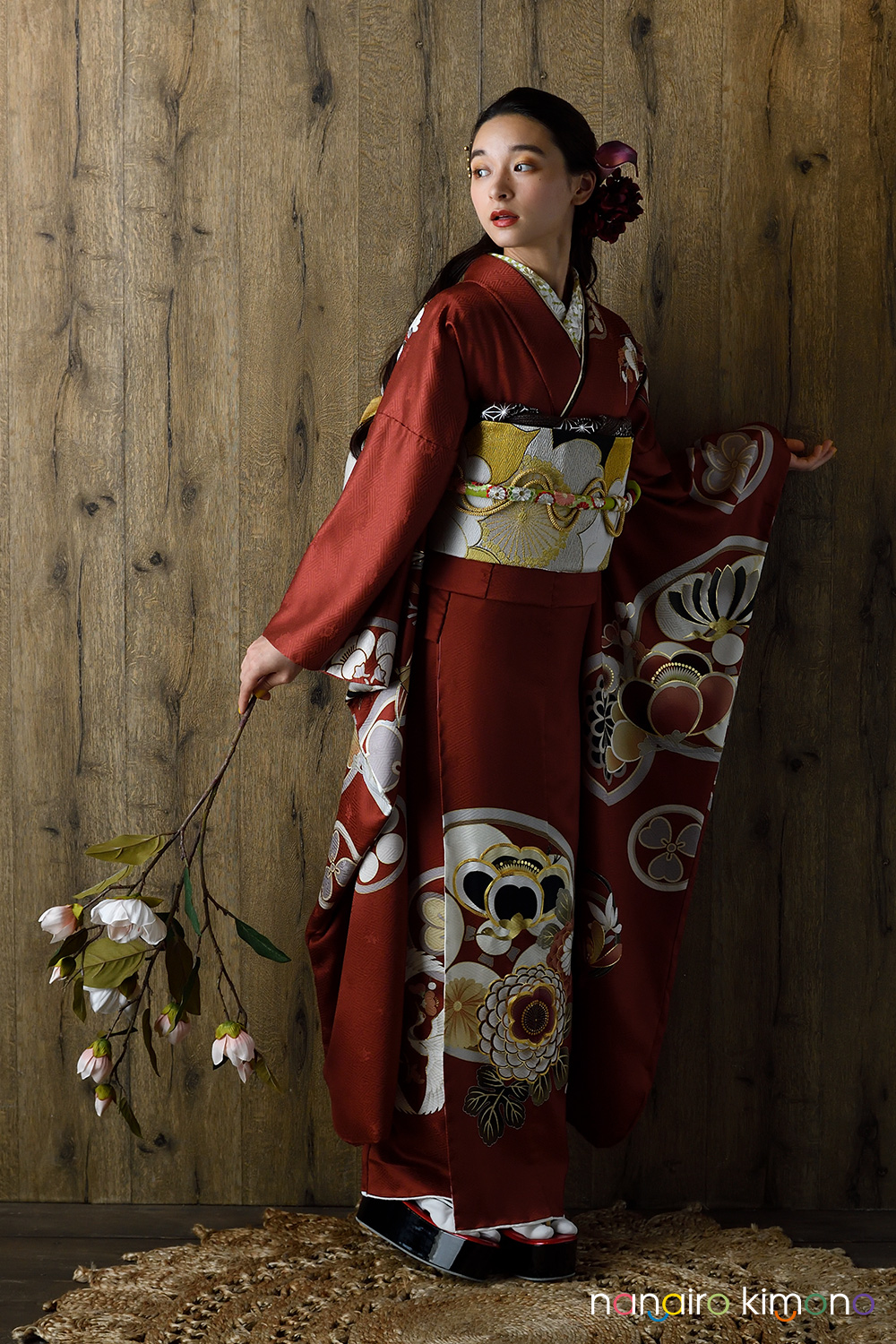 ナナイロキモノWEBショップ / 成人式振袖レンタルフルセット｜赤色