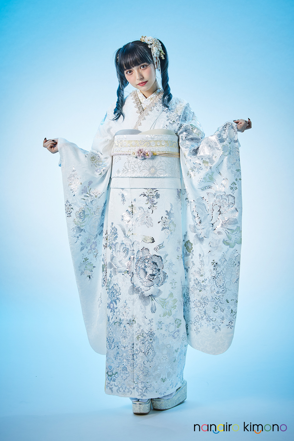 ナナイロキモノWEBショップ / 振袖フルセット｜白色・シルバー色