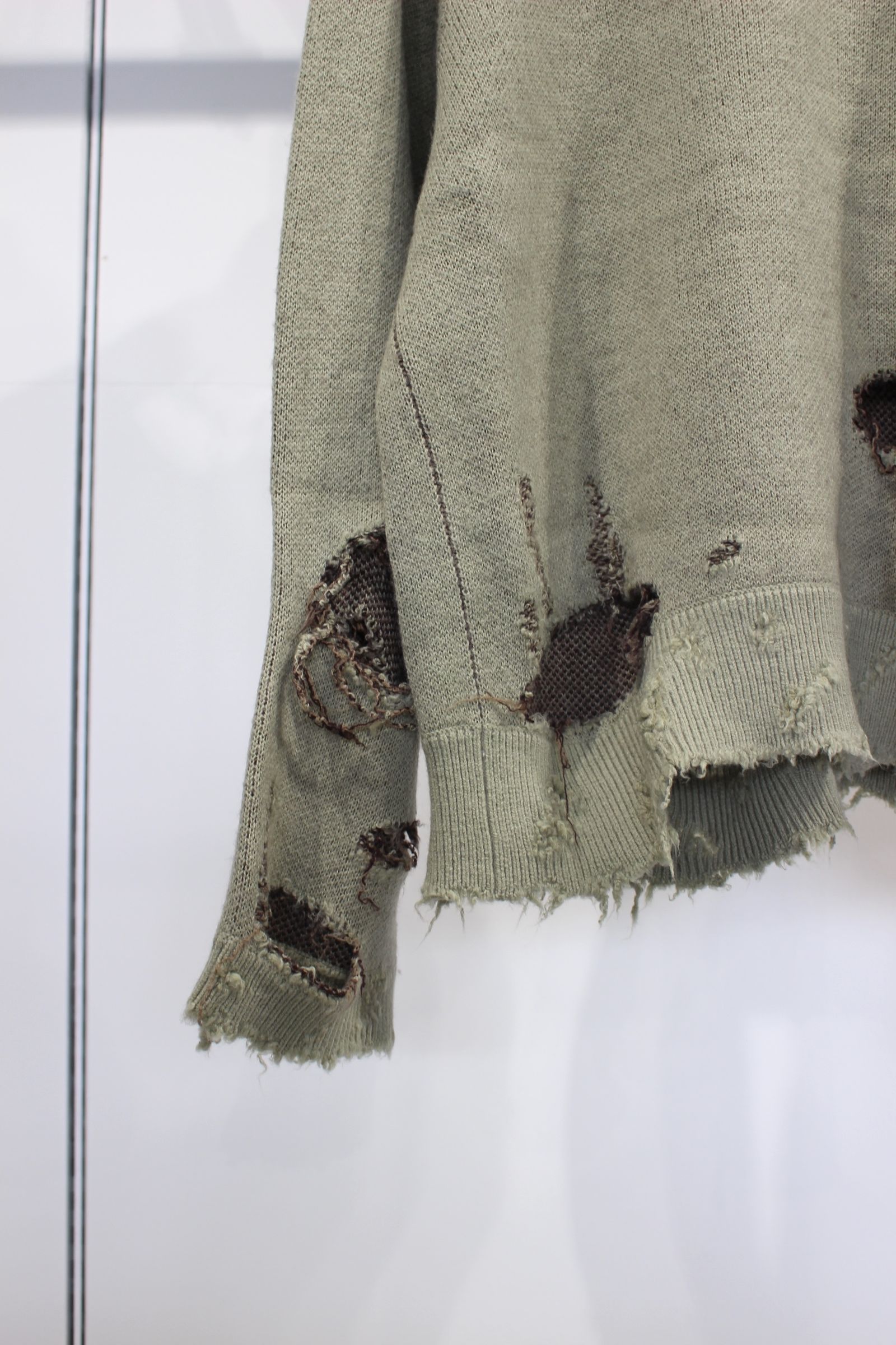 ANCELLM - DAMAGE KNIT | GREEN | ダメージニット | NapsNote