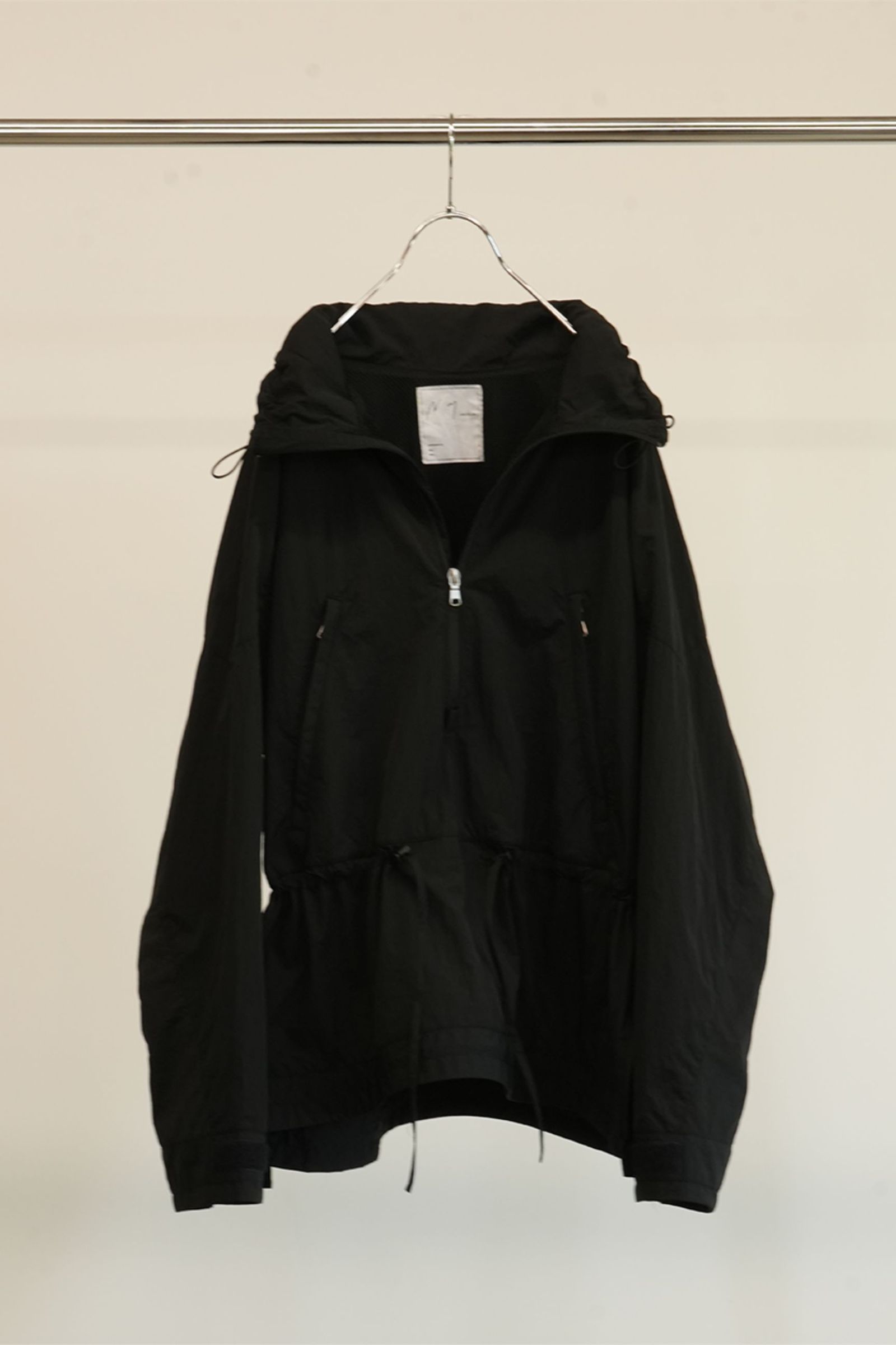 ANCELLM - NYLON PULLOVER JACKET | BLACK | ナイロンジャケット
