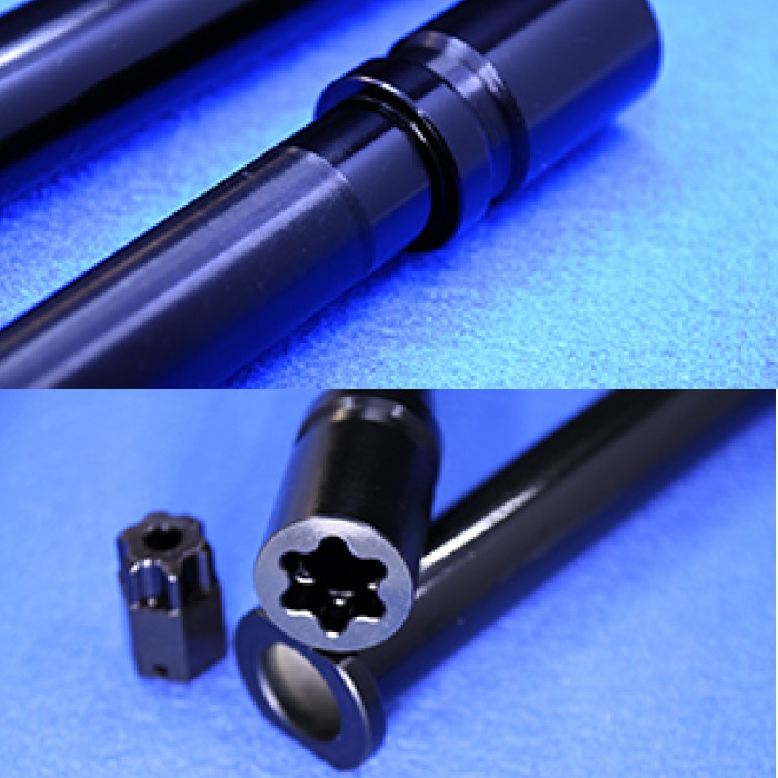 PEO ゼロポイントシャフト TYPE-D フロント NINJA400｜アクスル