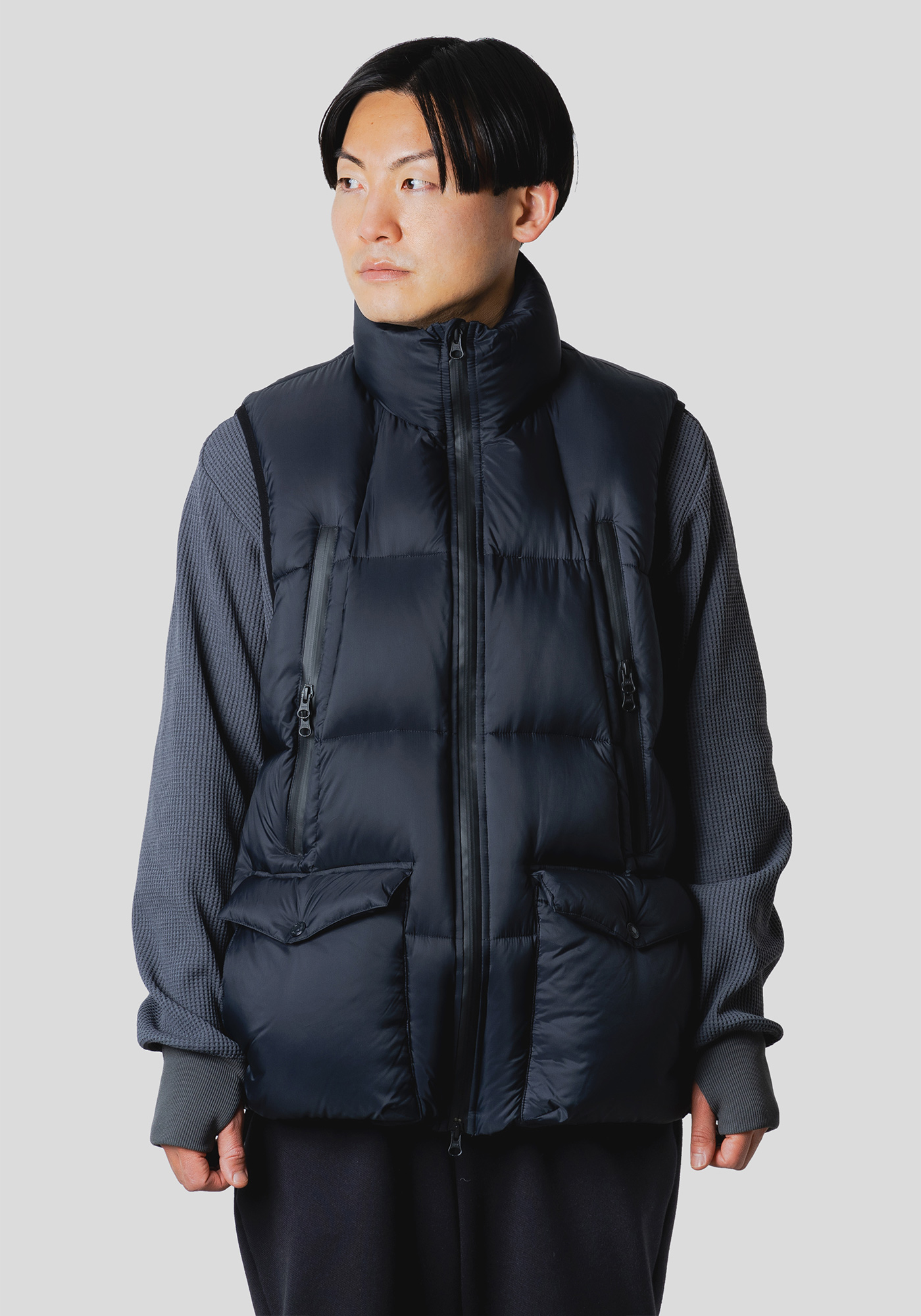 narifuri × TAION パッチワークライクボリュームダウンベスト