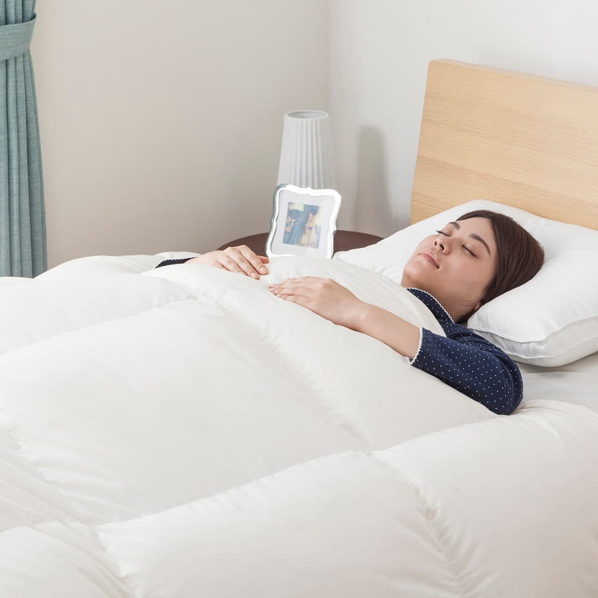 日本製】ホワイトダックダウン90% 羽毛布団(ムーンシャンテン ダブル