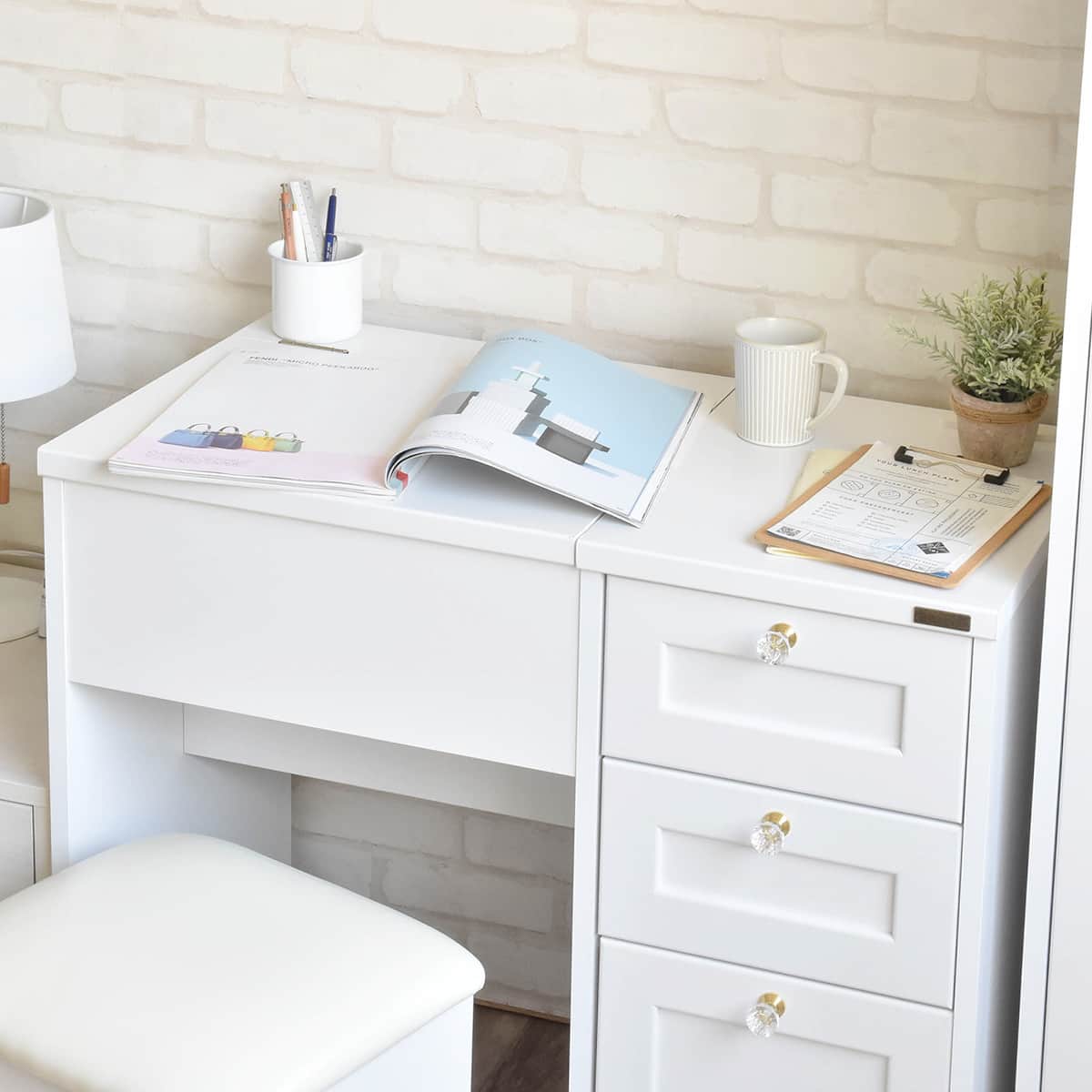 一台二役のドレッサーデスク(70-80D WH) | ニトリネット【公式】 家具