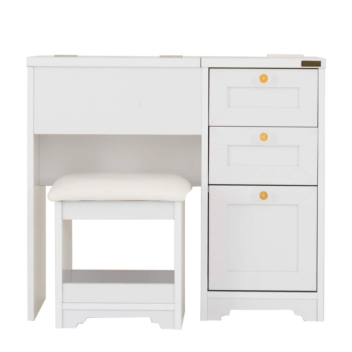 一台二役のドレッサーデスク(70-80D WH) | ニトリネット【公式】 家具