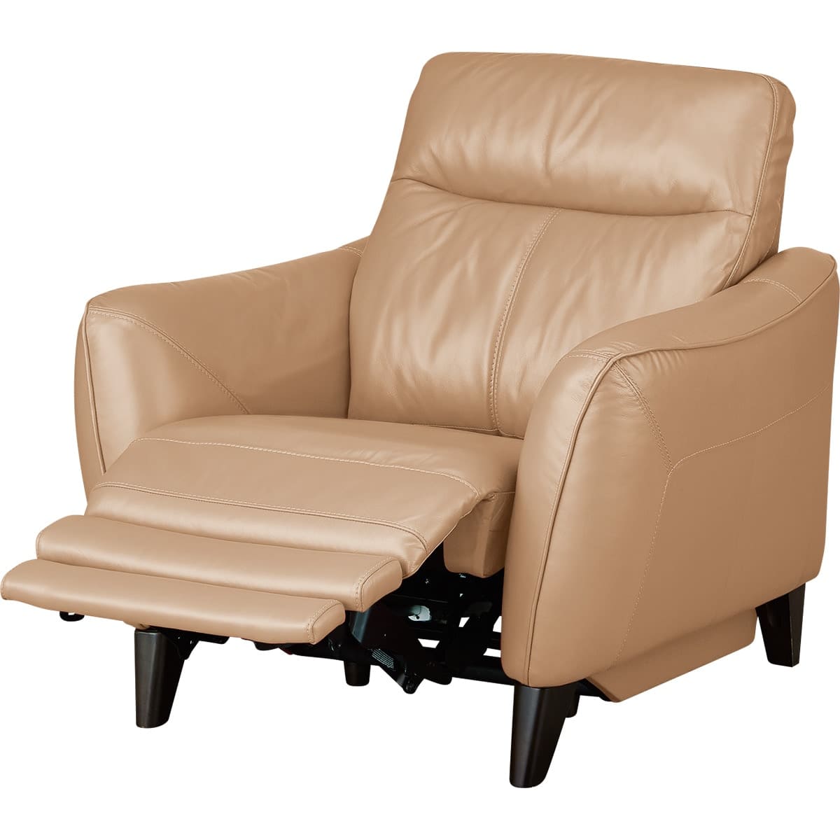 1人掛け電動リクライニングソファ 本革(一部合成皮革)タイプ (アネーロ