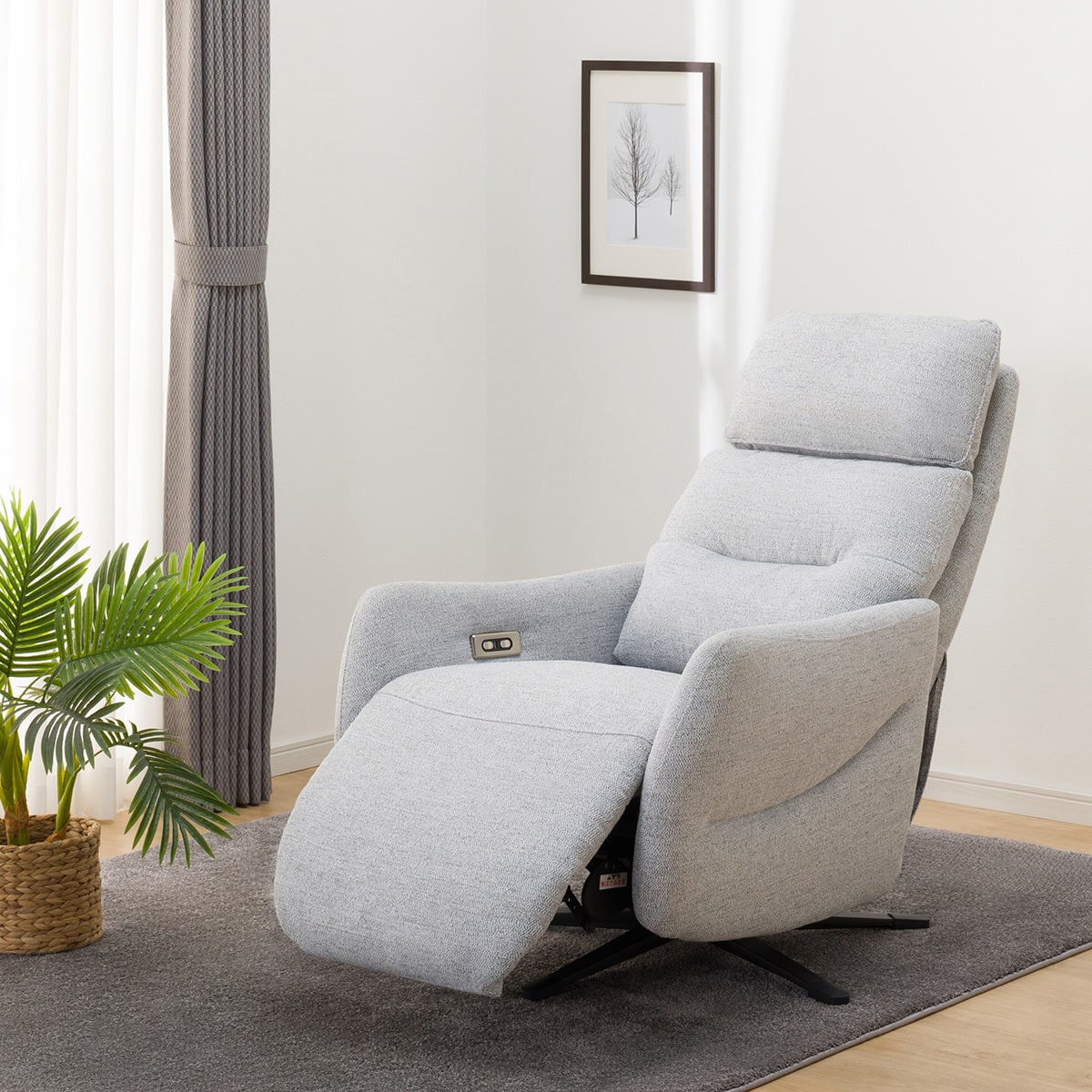 電動リクライニングパーソナルチェア 布張りタイプ 撥水仕様 (LE01-2 2