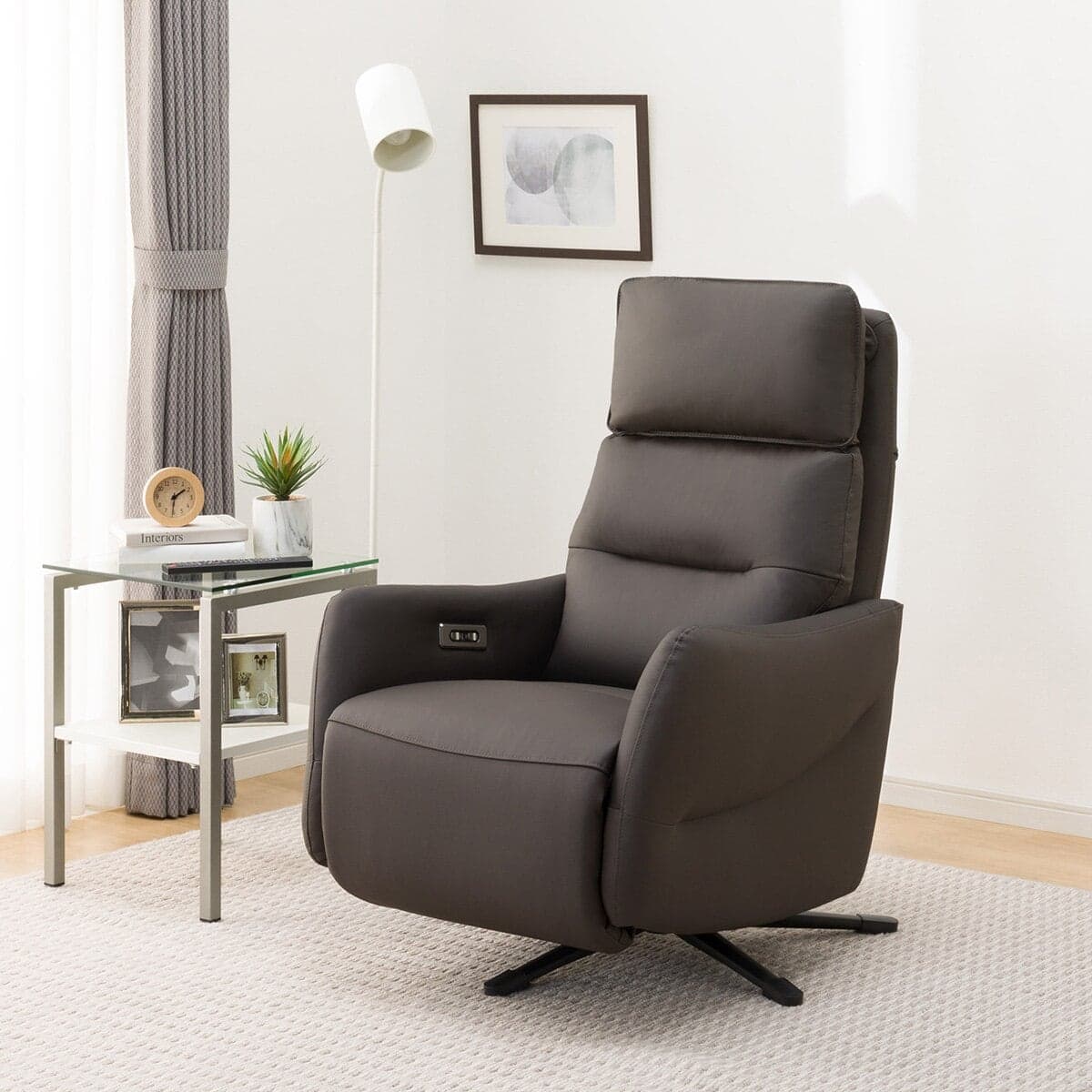 電動リクライニングパーソナルチェア 本革(一部合成皮革)タイプ (LE01