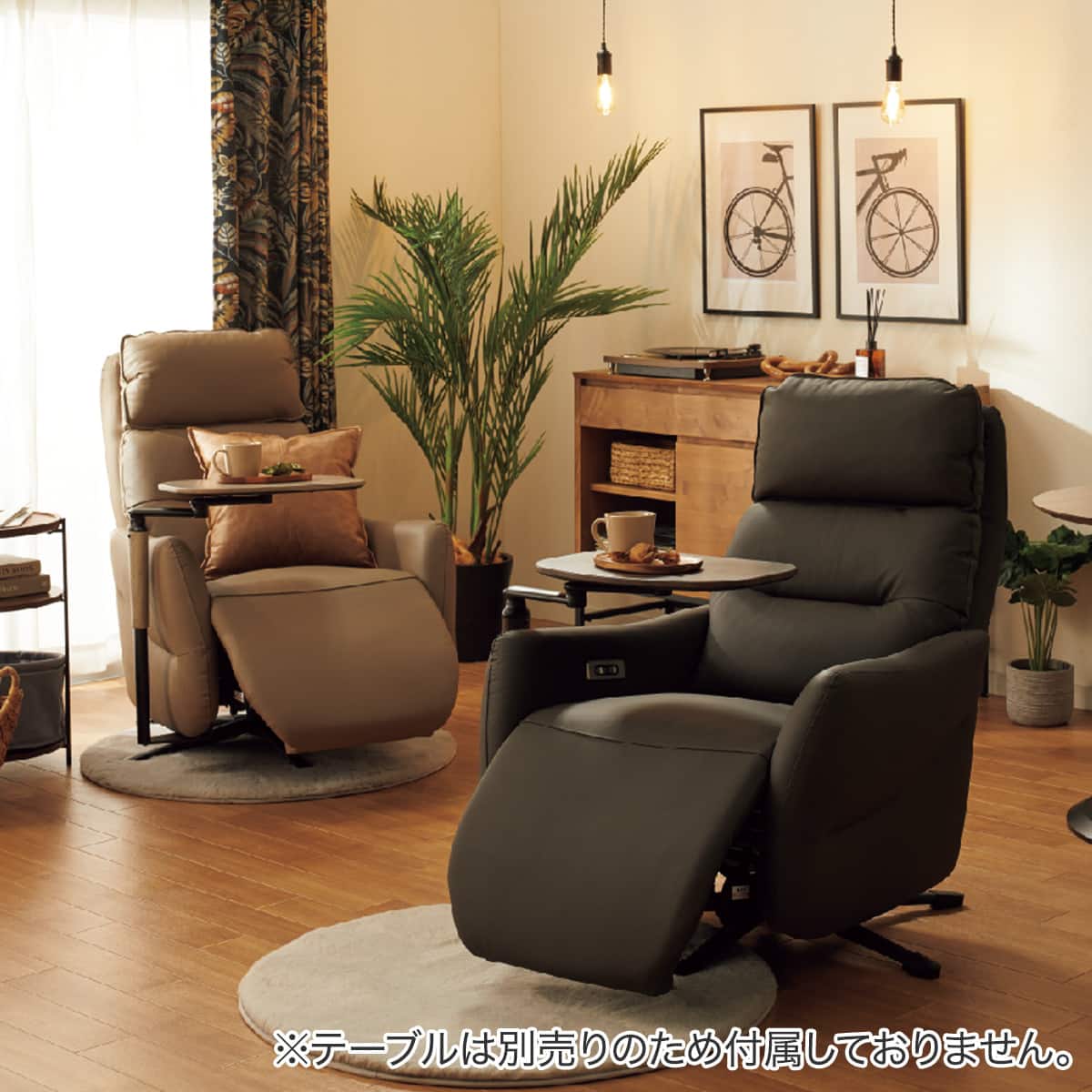 電動リクライニングパーソナルチェア 本革(一部合成皮革)タイプ (LE01