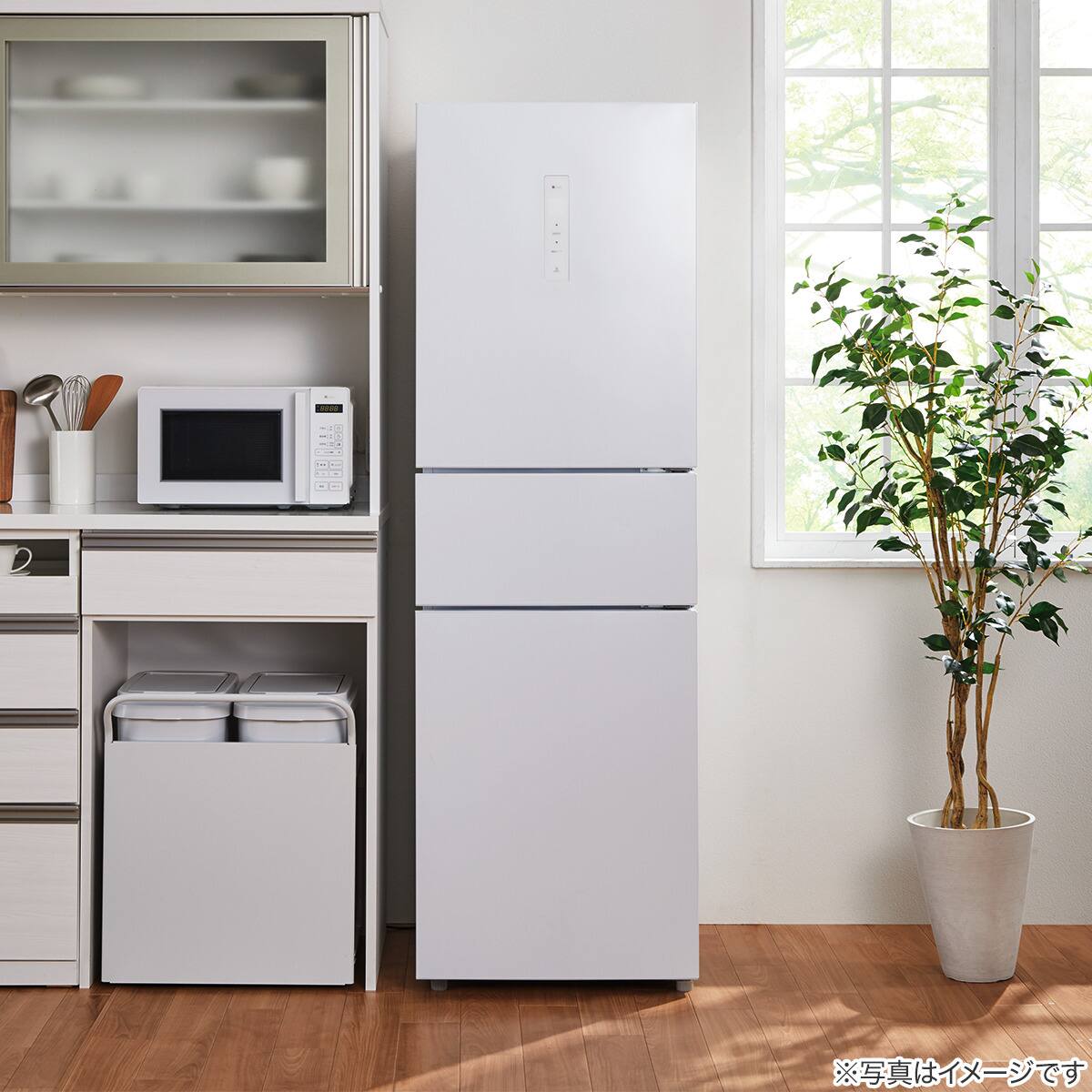 271L 3ドアファン式 まんなか切替冷蔵庫 (BR2G01 ホワイト)(リサイクル