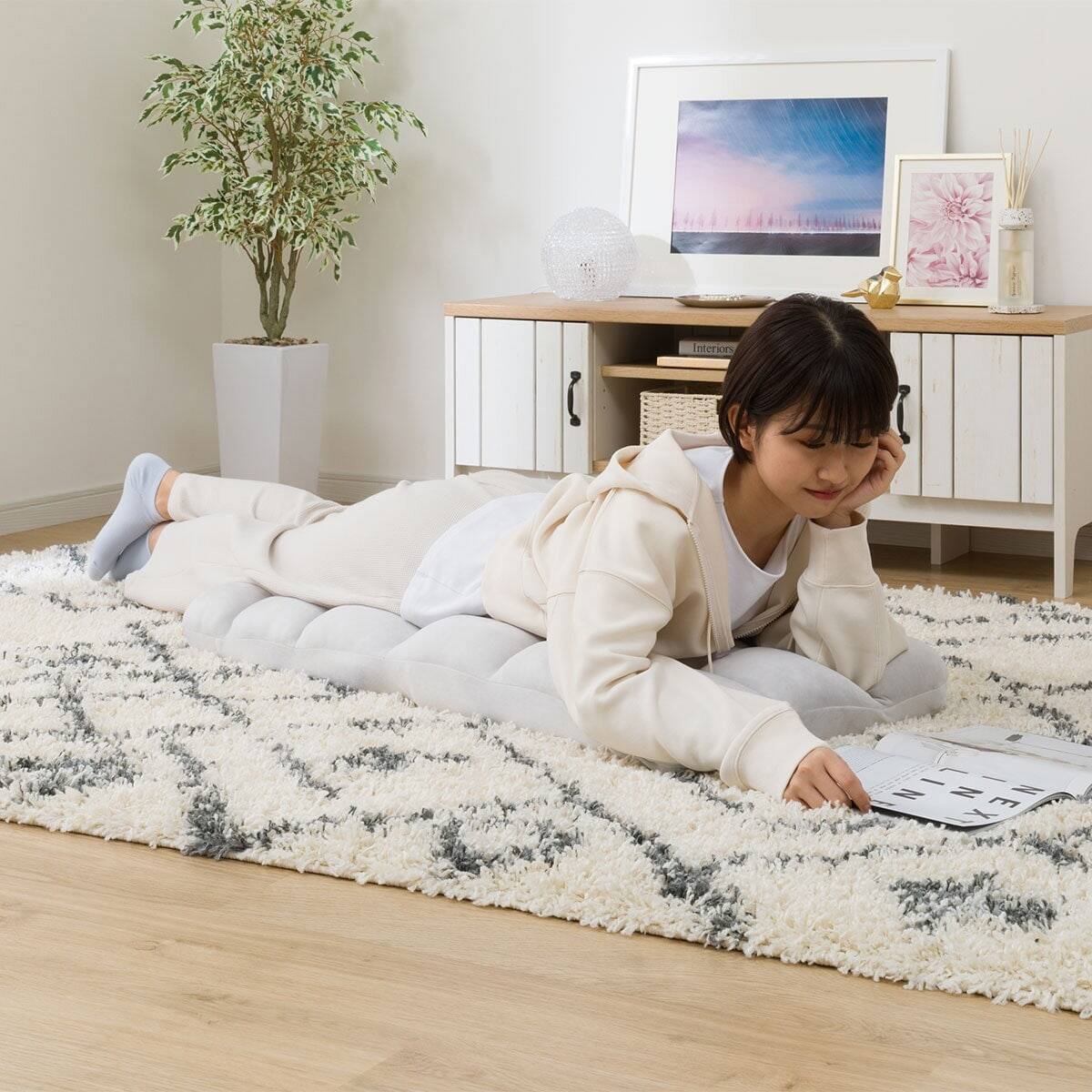 コンパクト座椅子 マルプ(LC-A08MP GY) | ニトリネット【公式】 家具