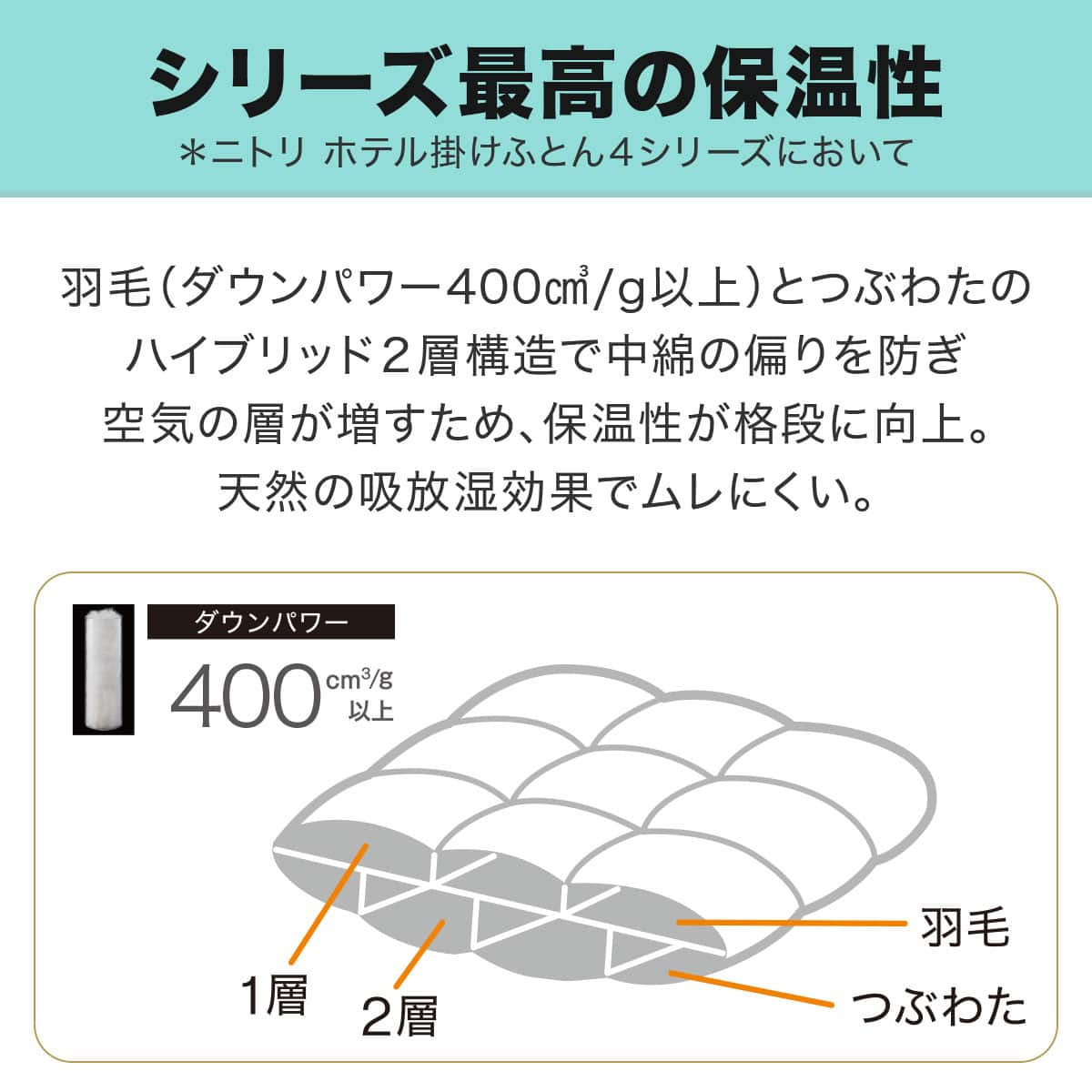 ホテルスタイル掛ふとん Nホテル ラグジュアリー シングル(K2409 S