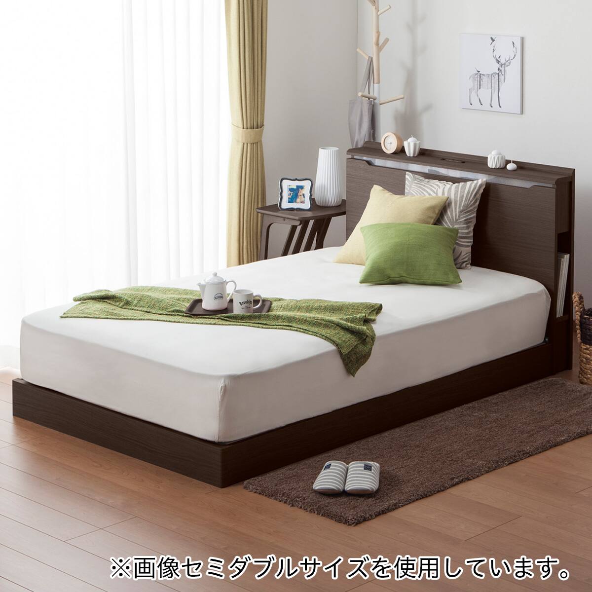 ニトリ ダブルベッドフレーム(コンソン DBR LOW) - 通販 | 家具と