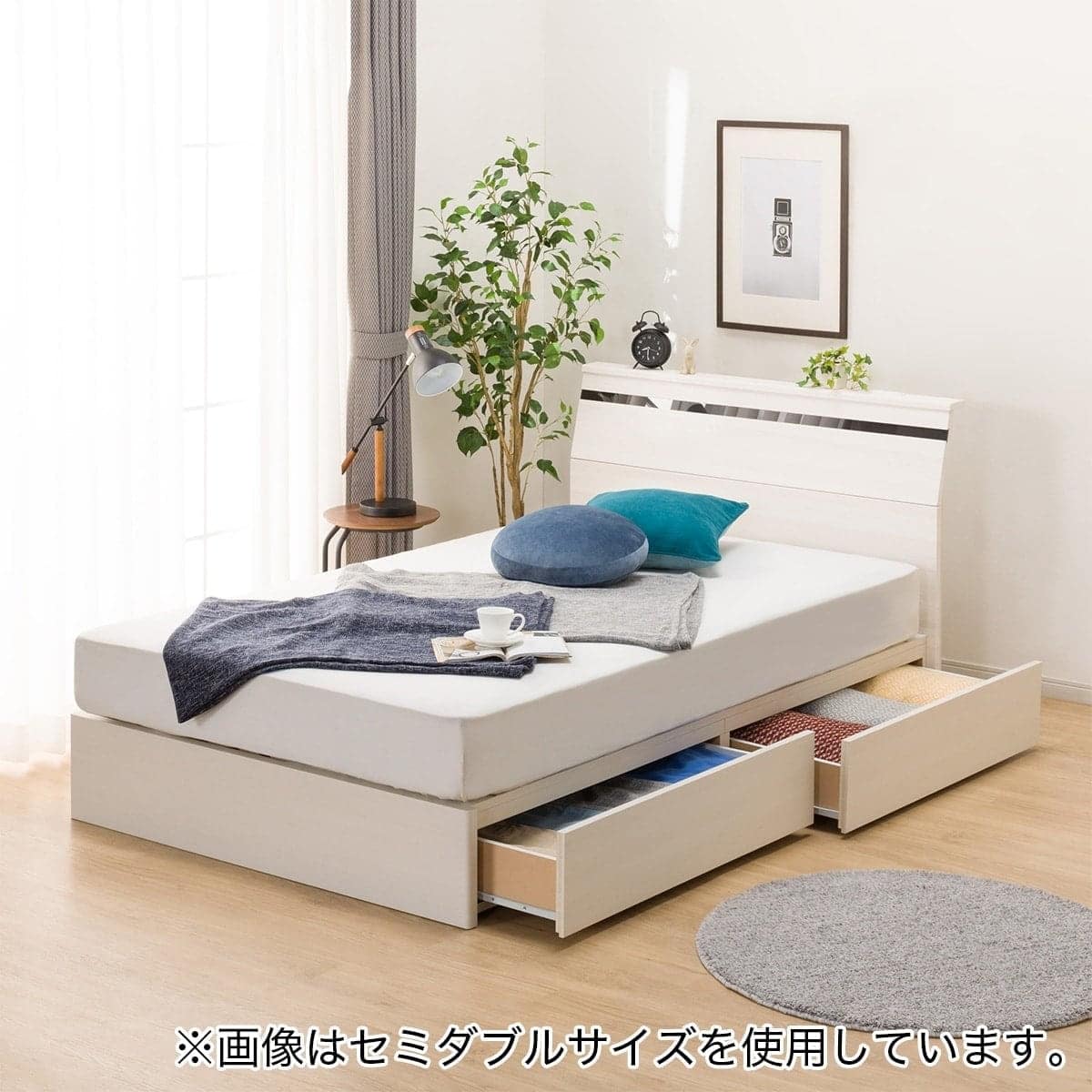 ダブルベッドフレーム(EB-002 引出し付き WW DR) | ニトリネット【公式