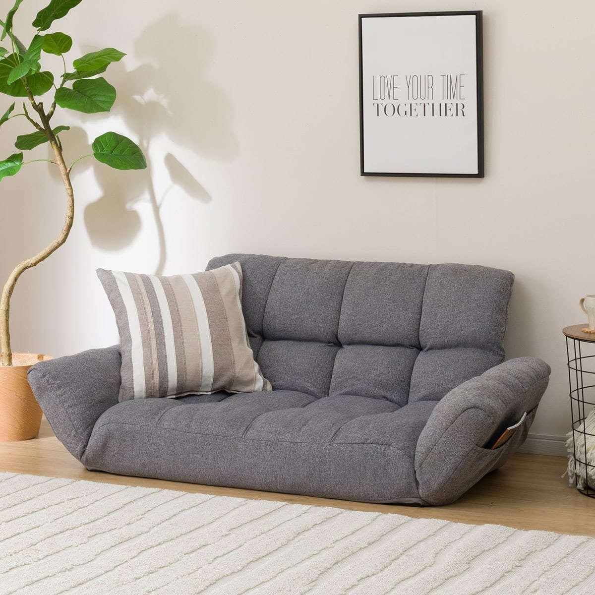 コンパクトソファ 布張りタイプ (ポケットO GY) | ニトリネット【公式