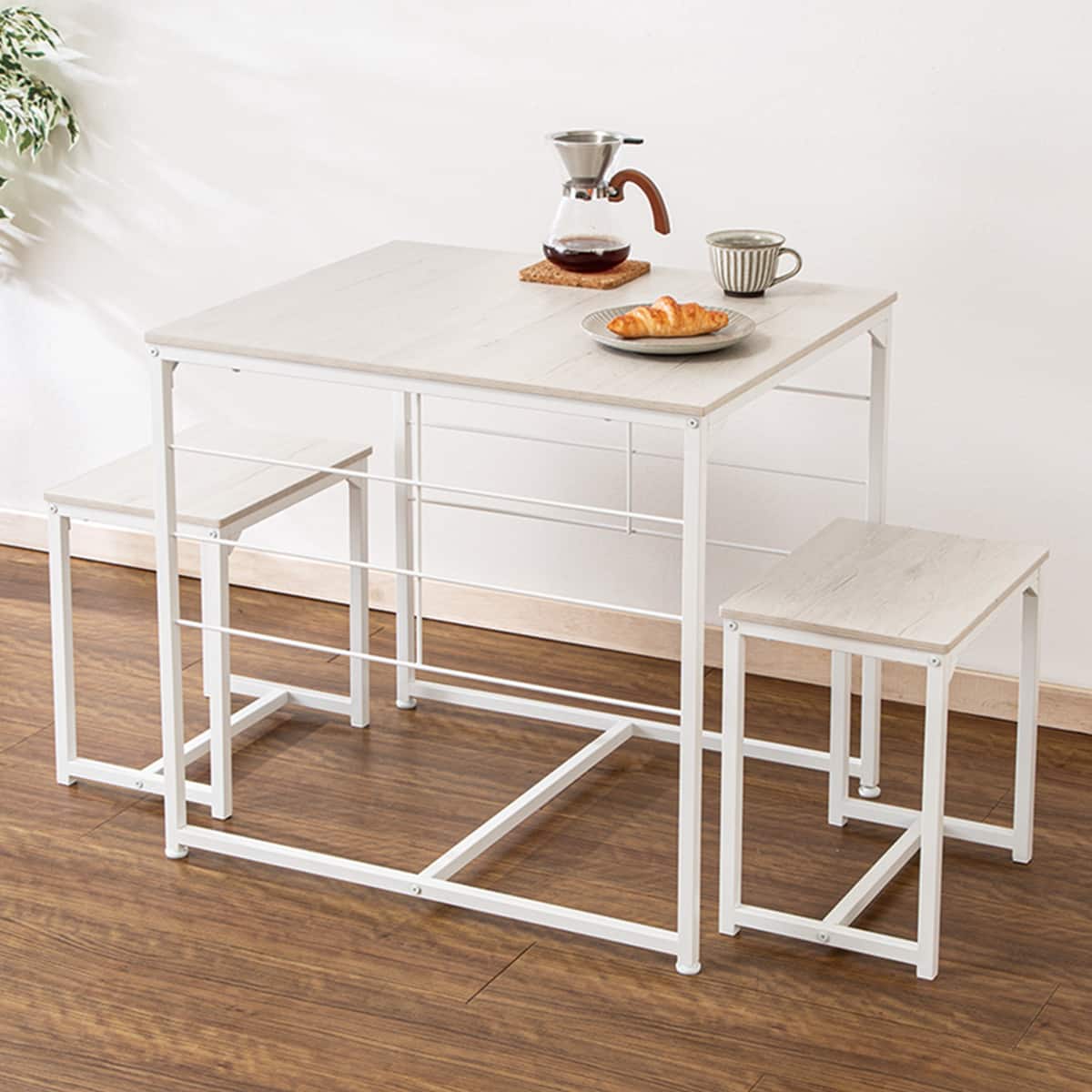 食卓3点セット(NP 6375 ホワイトウォッシュ) | ニトリネット【公式