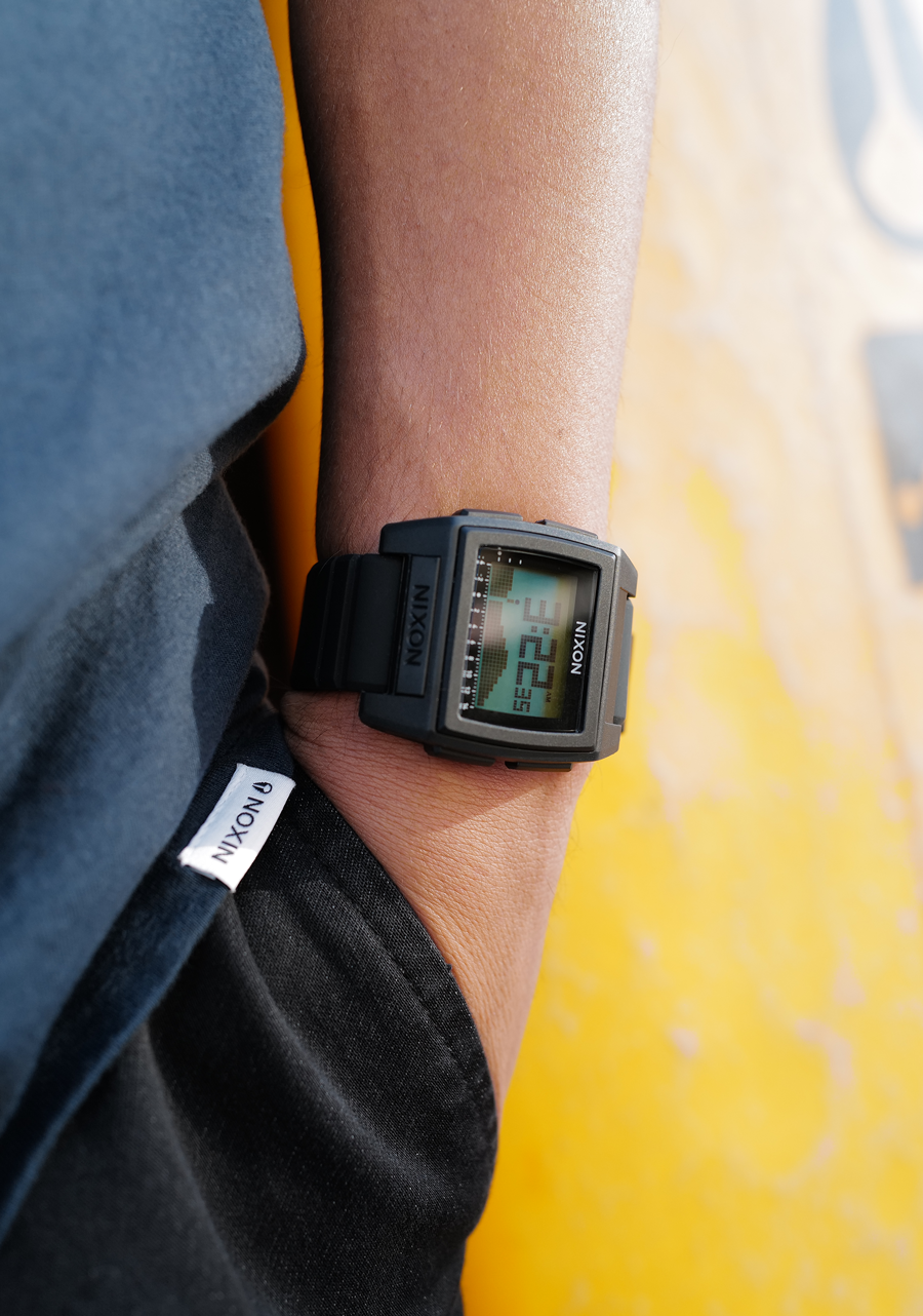 Base Tide Pro Watch | Black / Green Positive | Digital – Nixon US