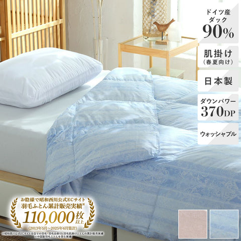 2枚セット特価】洗える羽毛肌掛けふとん・ダウンケット日本製ダック